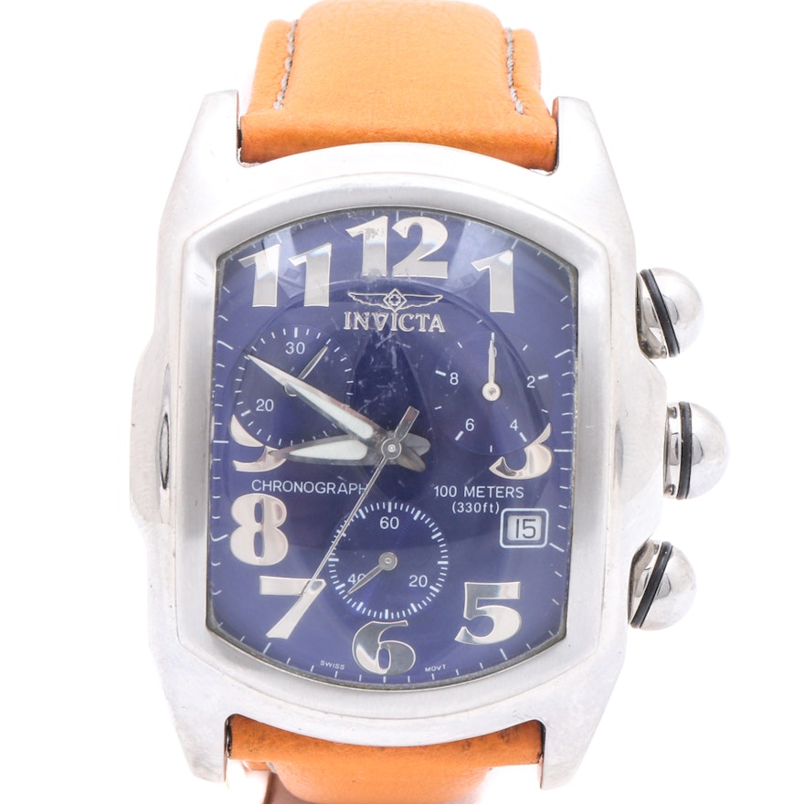 Invicta Silver Tone Chronograph Wristwatch