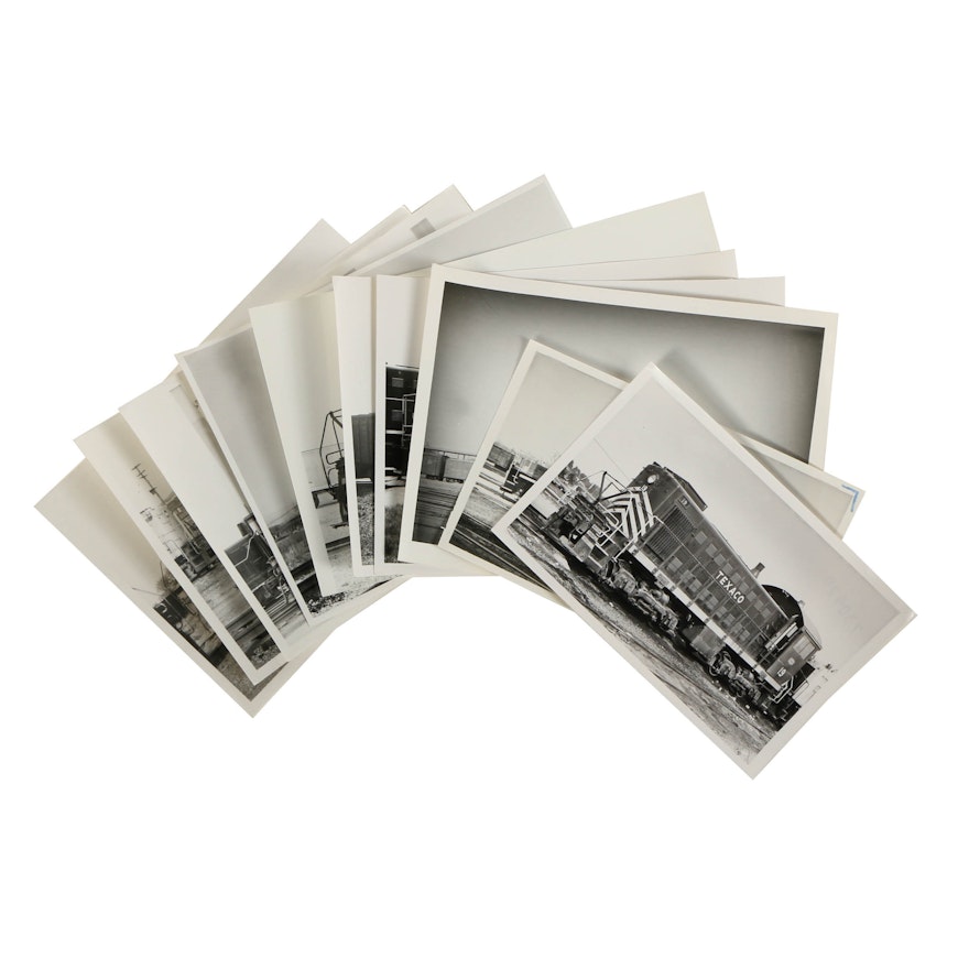 Collection of Late 20th-Century Black and White Train Photographs