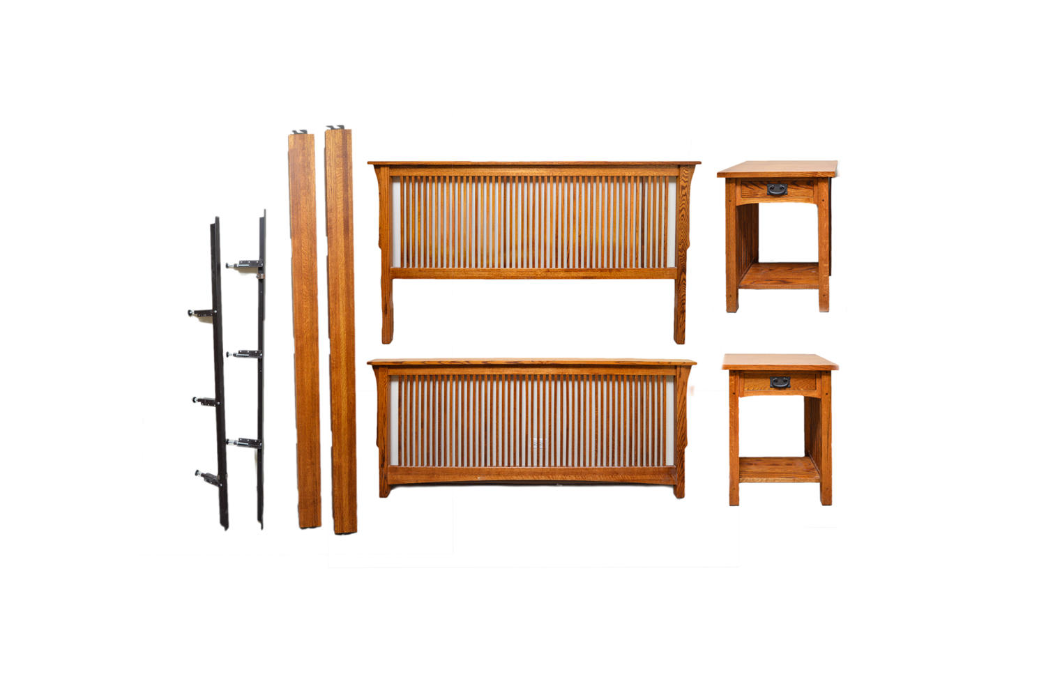 Mission-Style King Bed and Nightstands by Michaels for Restoration Hardware