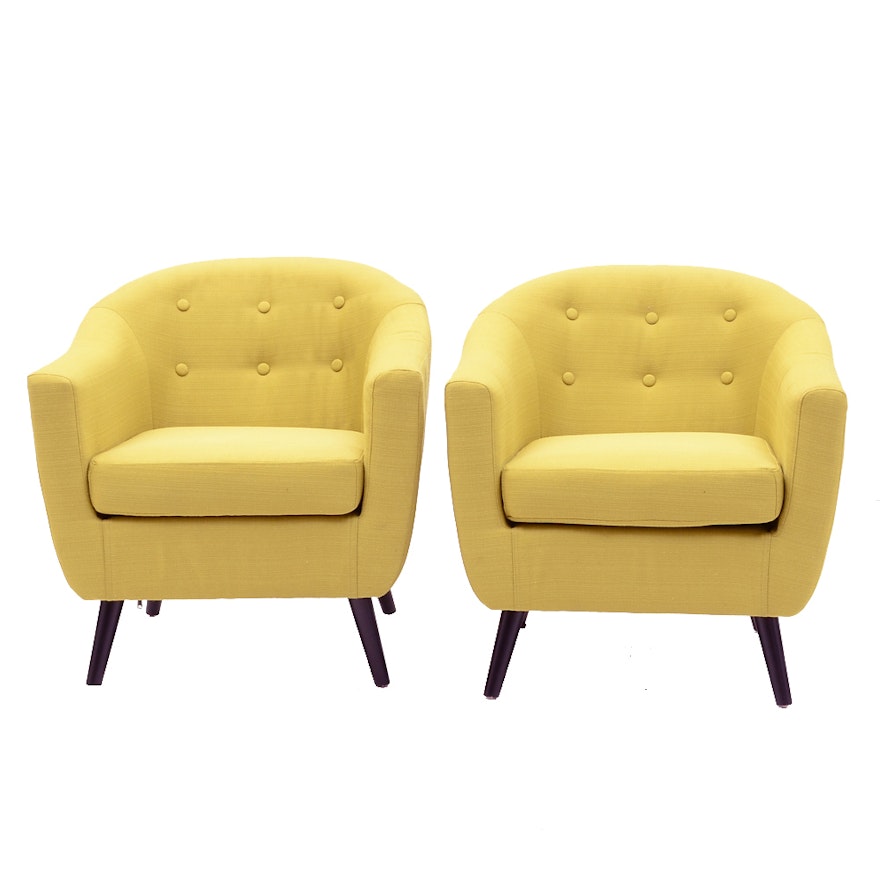 Pair of Contemporary Modern Armchairs by Modway