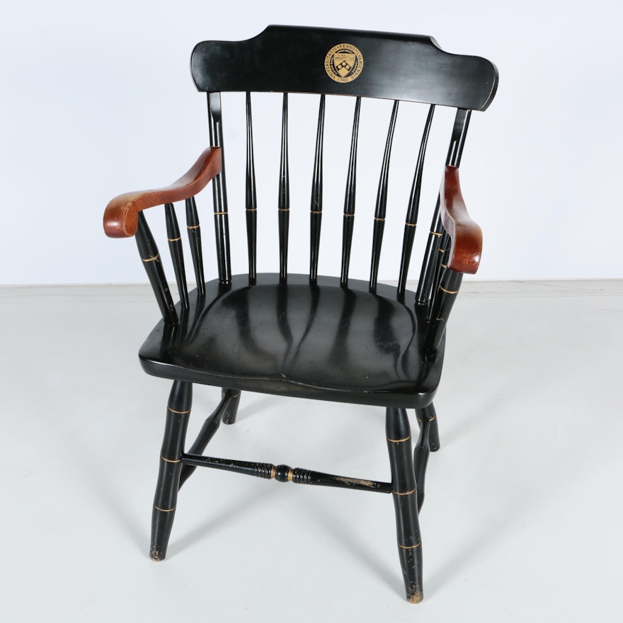 Windsor Style Armchair with University of Pennsylvania Seal