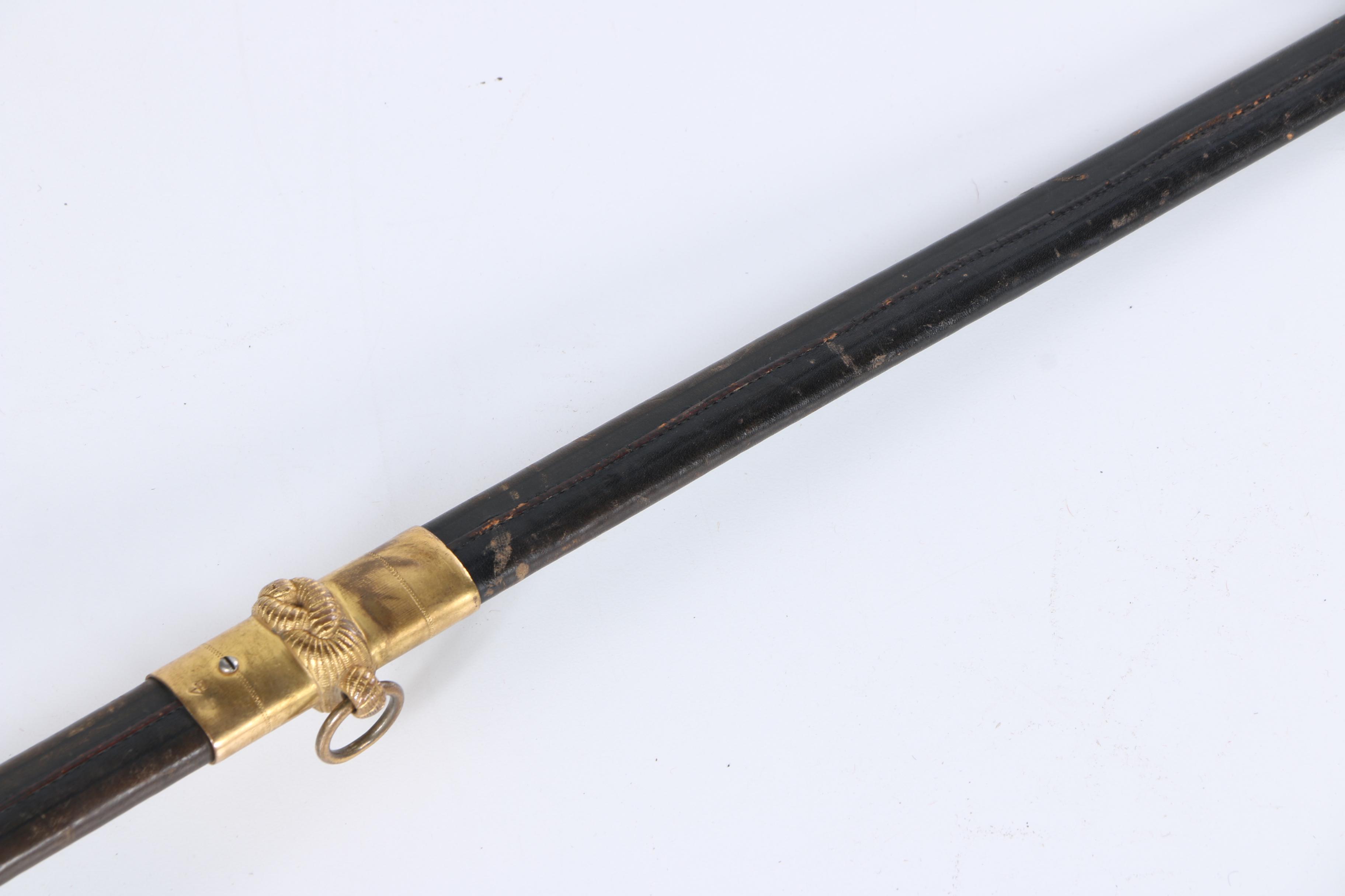 Antique Model 1852 Naval Officer's Sword by M.C. Lilley with Scabbard