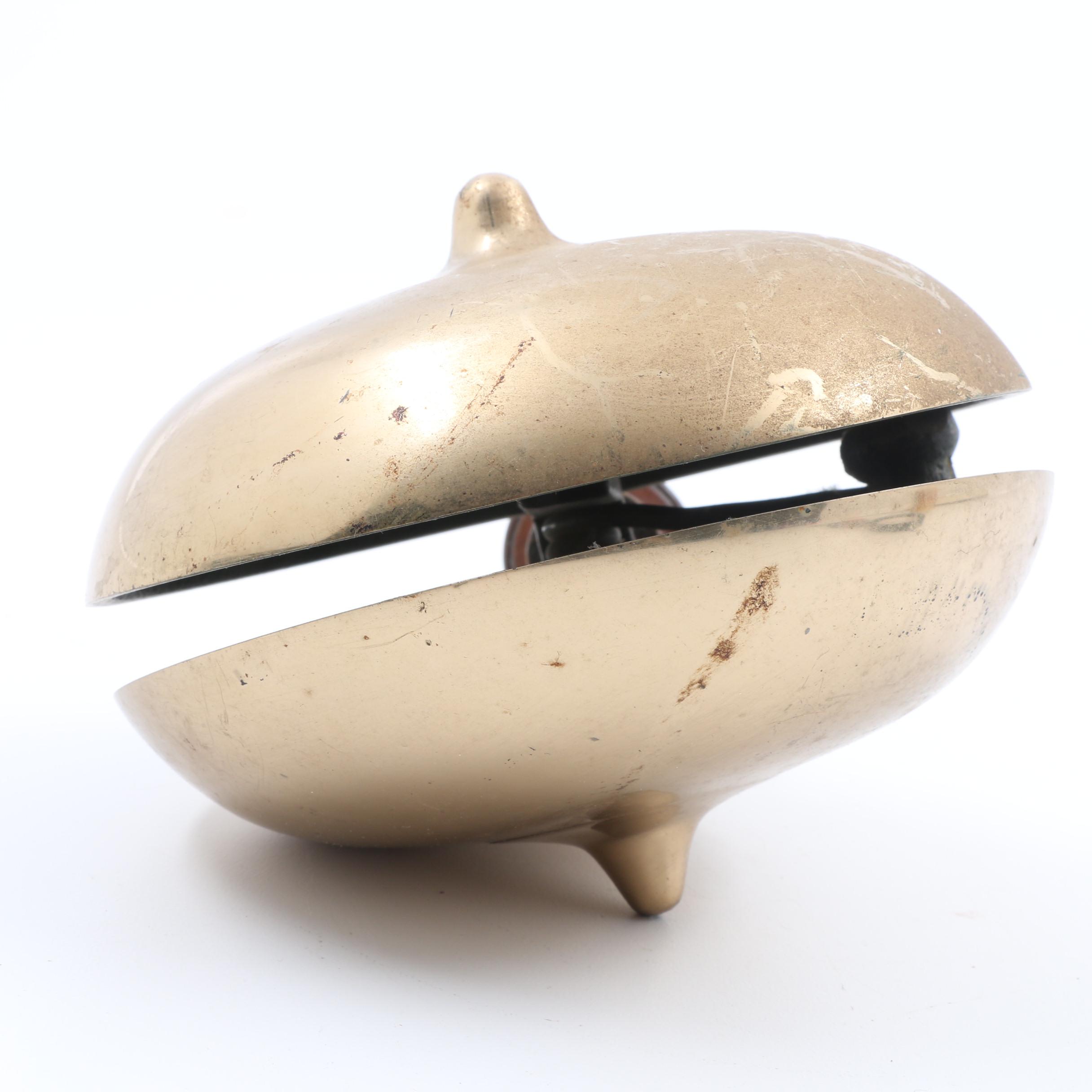 Large Brass Muffin or Alarm Hand Held Bell