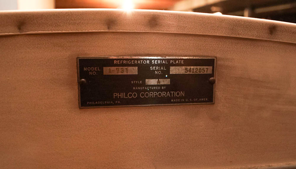 Vintage 1950s Philco Refrigerator