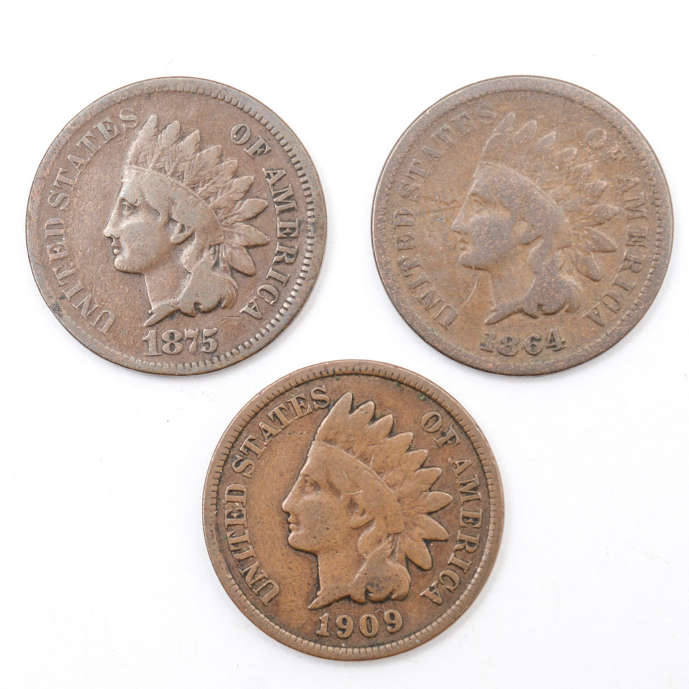 1864 - 1909 Copper One Cent Coins