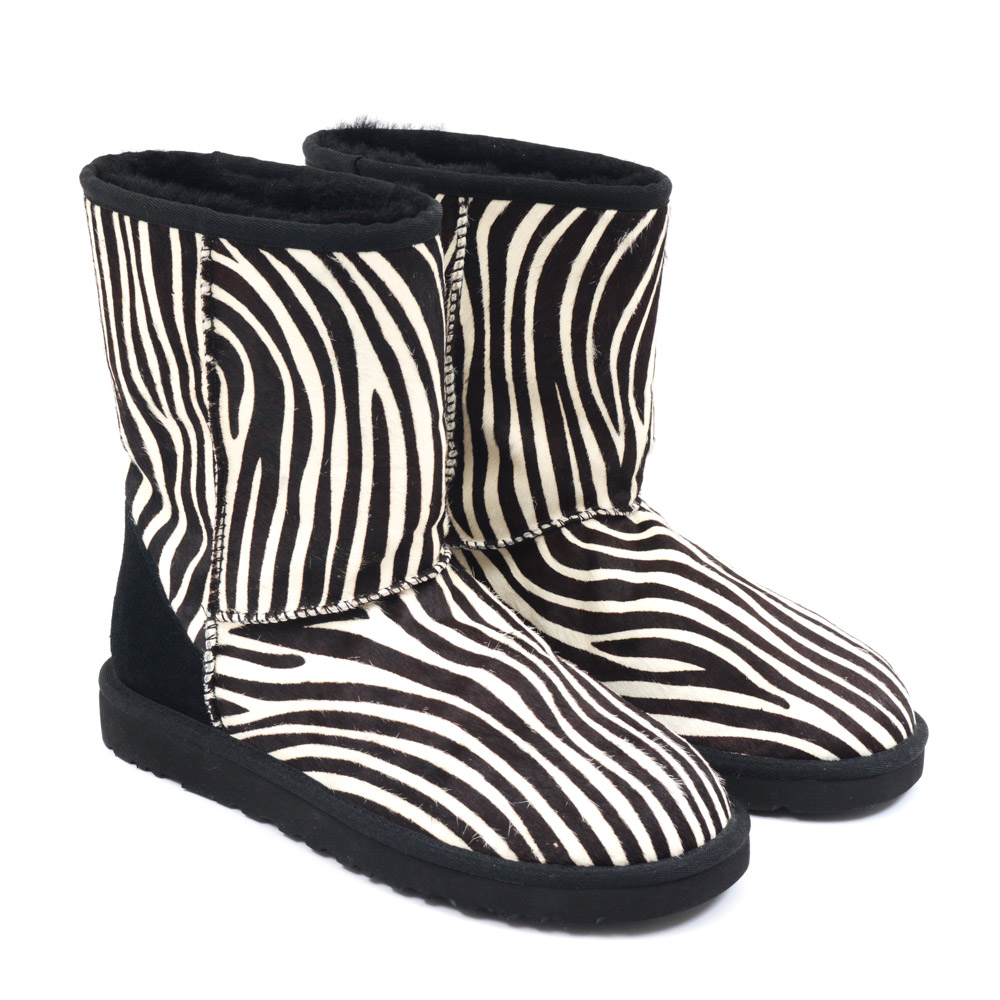 UGG Australia Zebra Print Shearling Boots