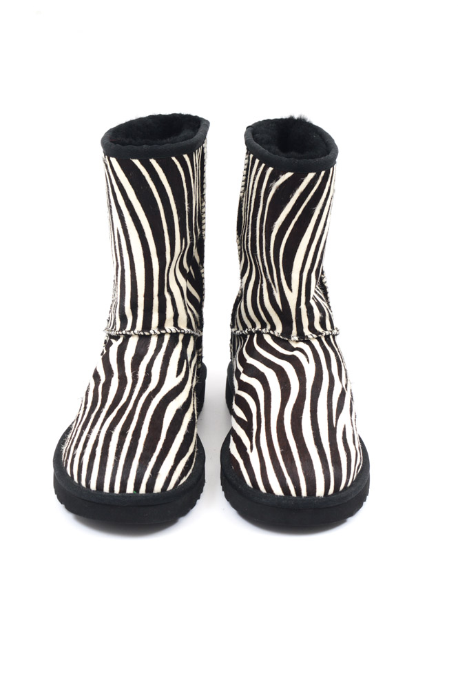 UGG Australia Zebra Print Shearling Boots