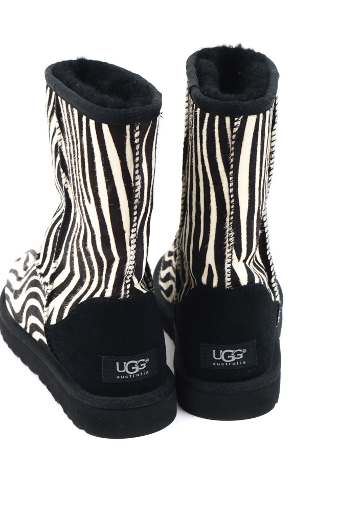 UGG Australia Zebra Print Shearling Boots