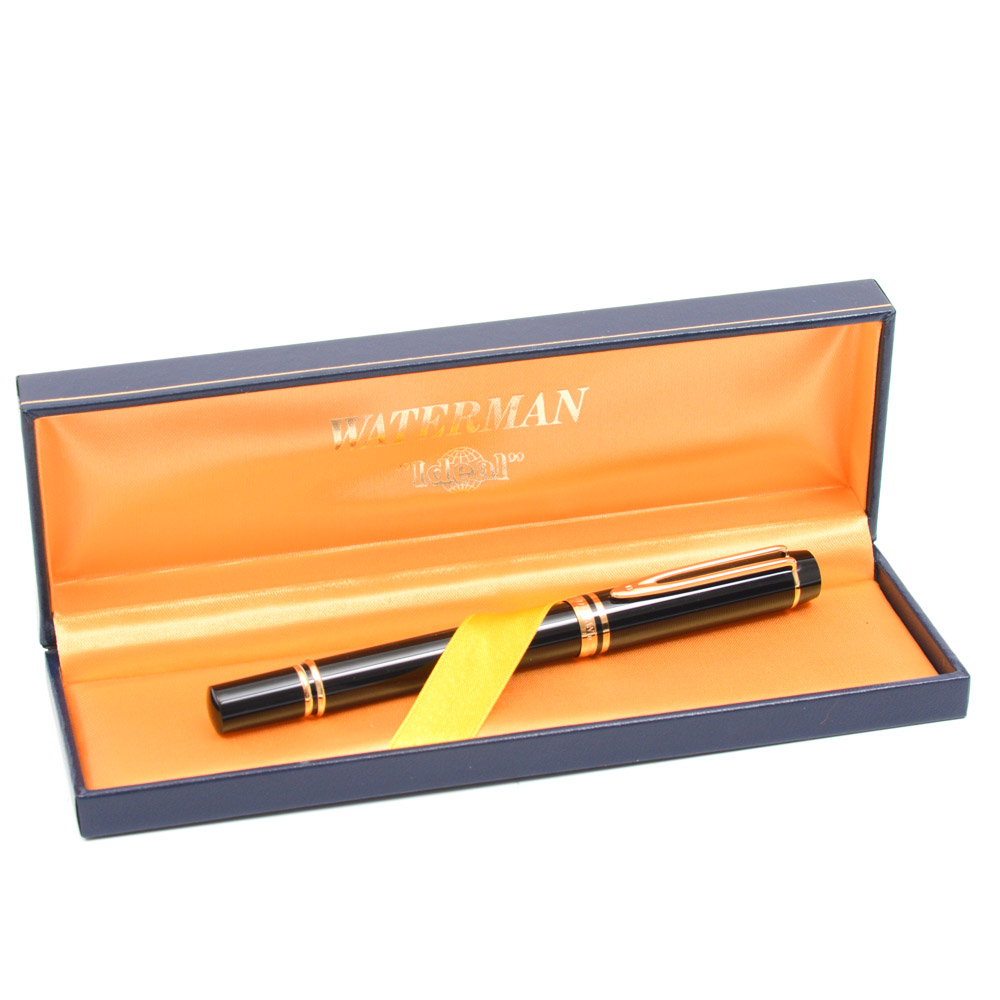 18K Yellow Gold Nib Enamel Waterman Fountain Pen