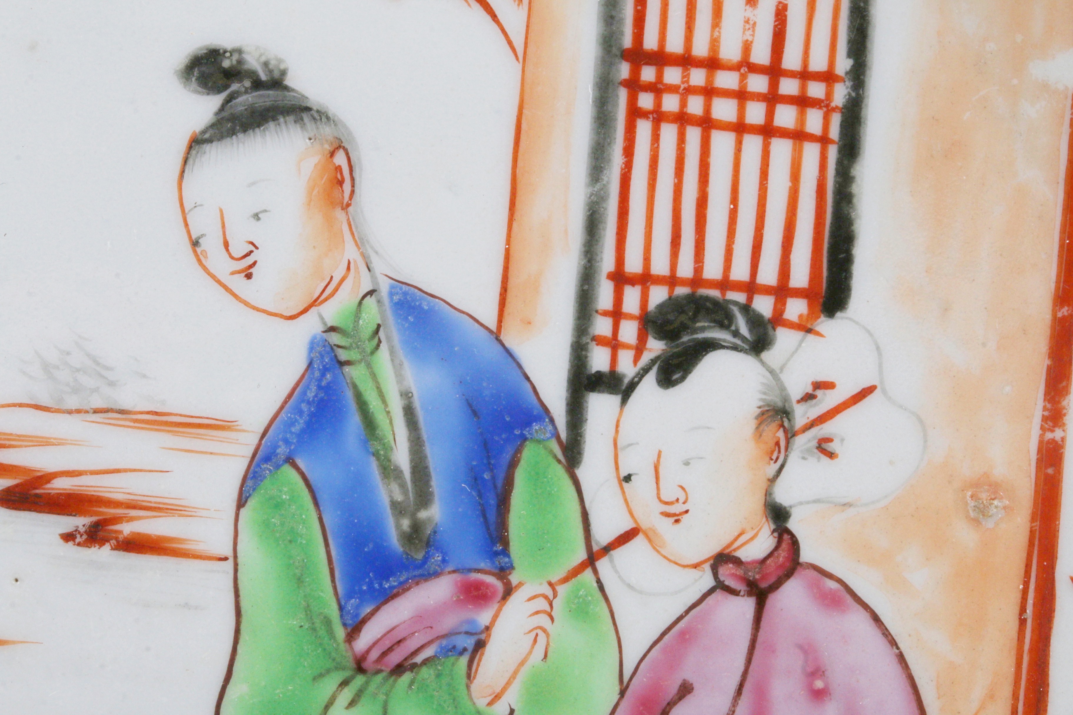 Chinese Rose Mandarin Porcelain Export Plate