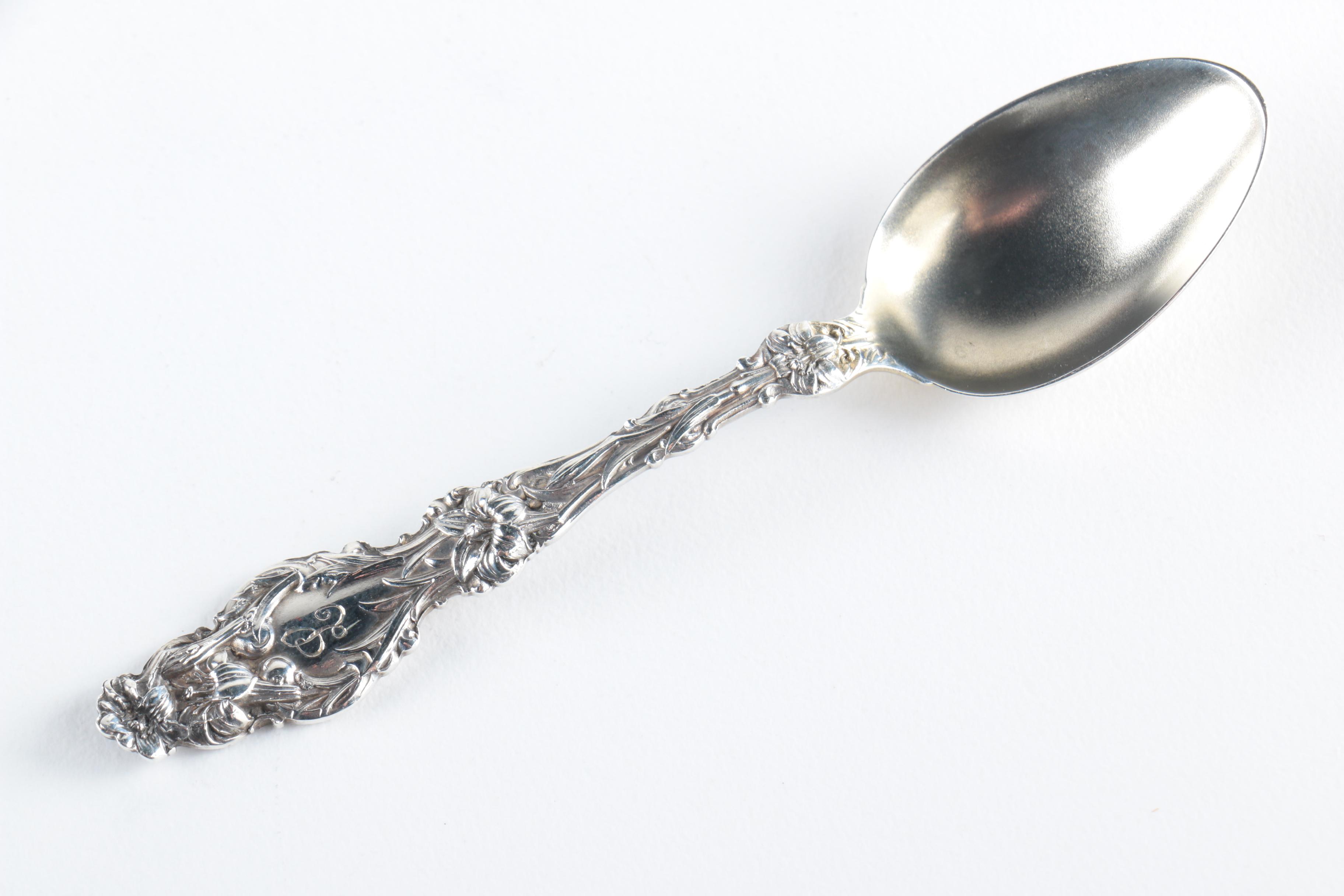 Whiting Mfg. Co. "Lily" Sterling Silver Spoon with Other Spoons