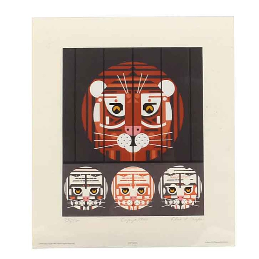 Edie Harper Signed Limited Edition Serigraph "Copycats"