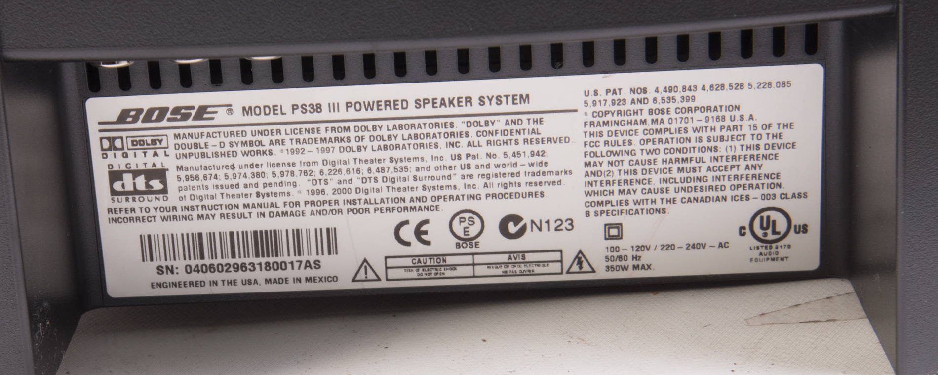 Bose Lifestyle 38 Home Entertainment System