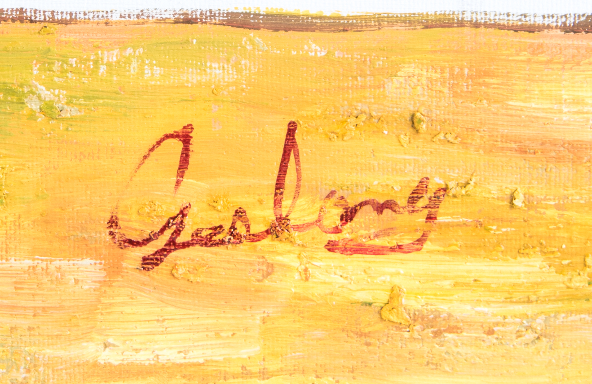 Acrylic Study Painting on Canvas After Van Gogh's "Sunflowers"