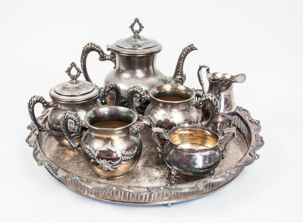 Richfield Plate Co. Quadruple Plate Tea Set and More
