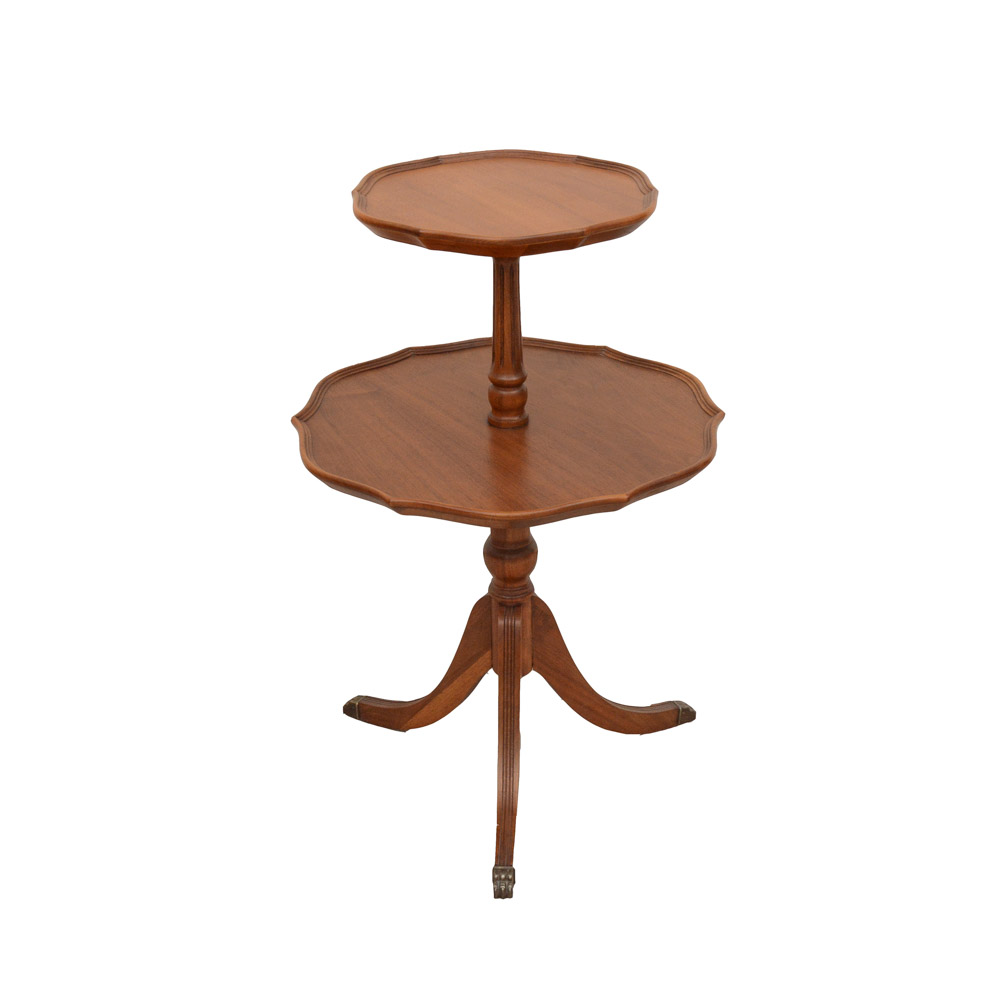 Vintage Duncan Phyfe Style Two-Tier Side Table