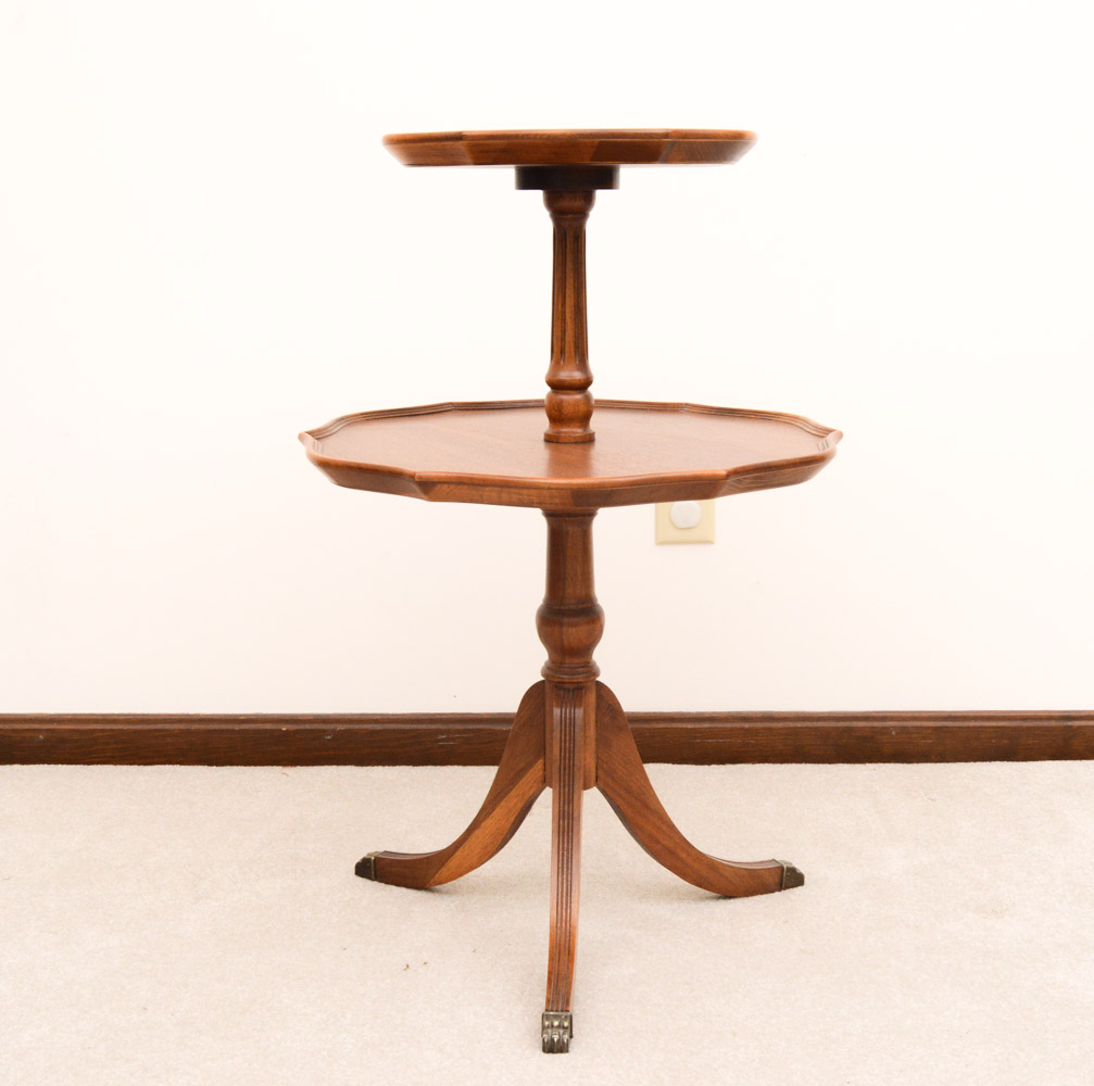 Vintage Duncan Phyfe Style Two-Tier Side Table