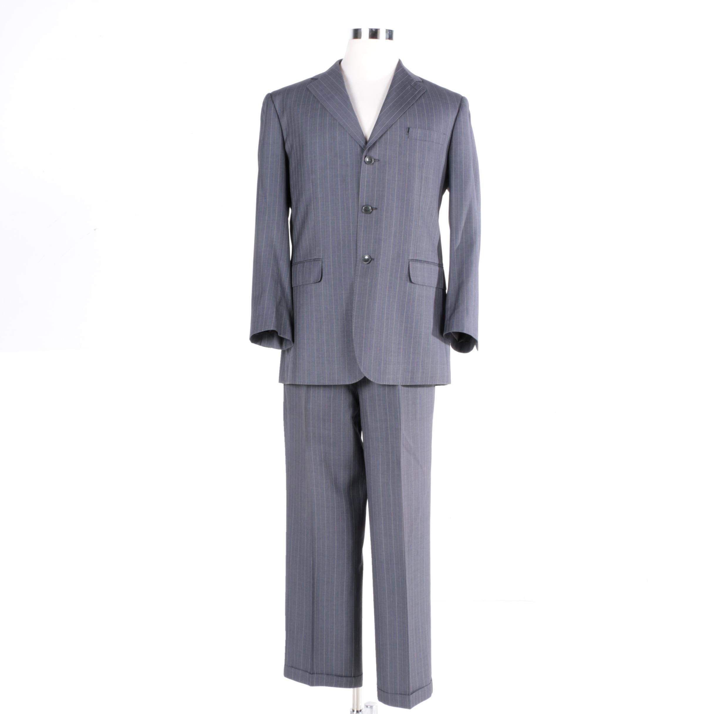 Men's Giorgio Armani Wool Blend Pinstripe Suit