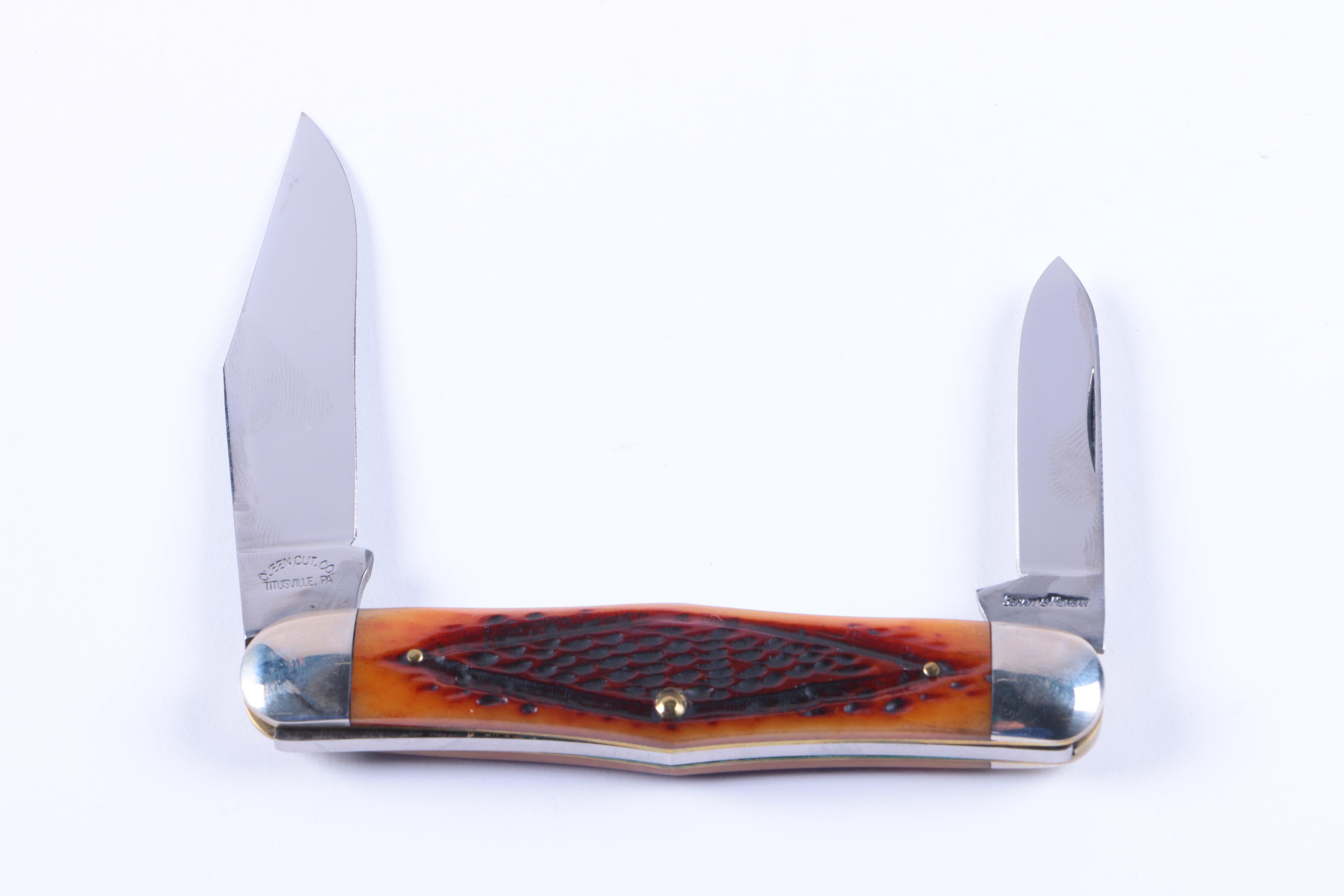 Five Schatt & Morgan Pocket Knives in Case