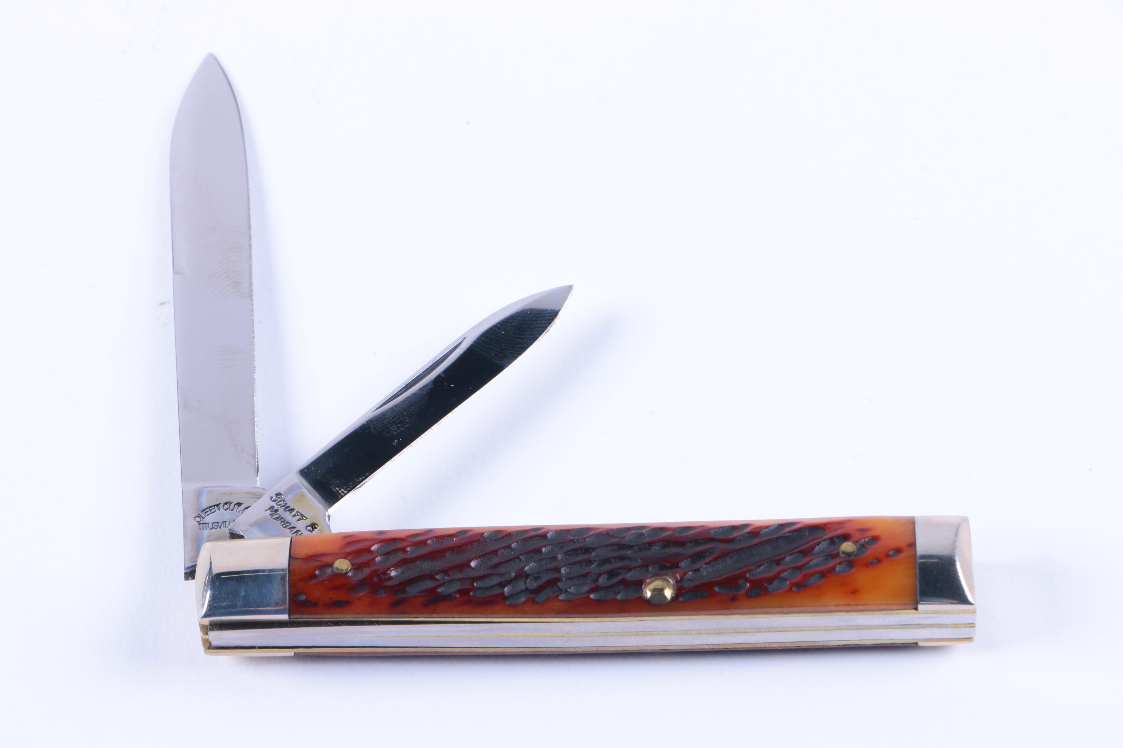 Five Schatt & Morgan Pocket Knives in Case