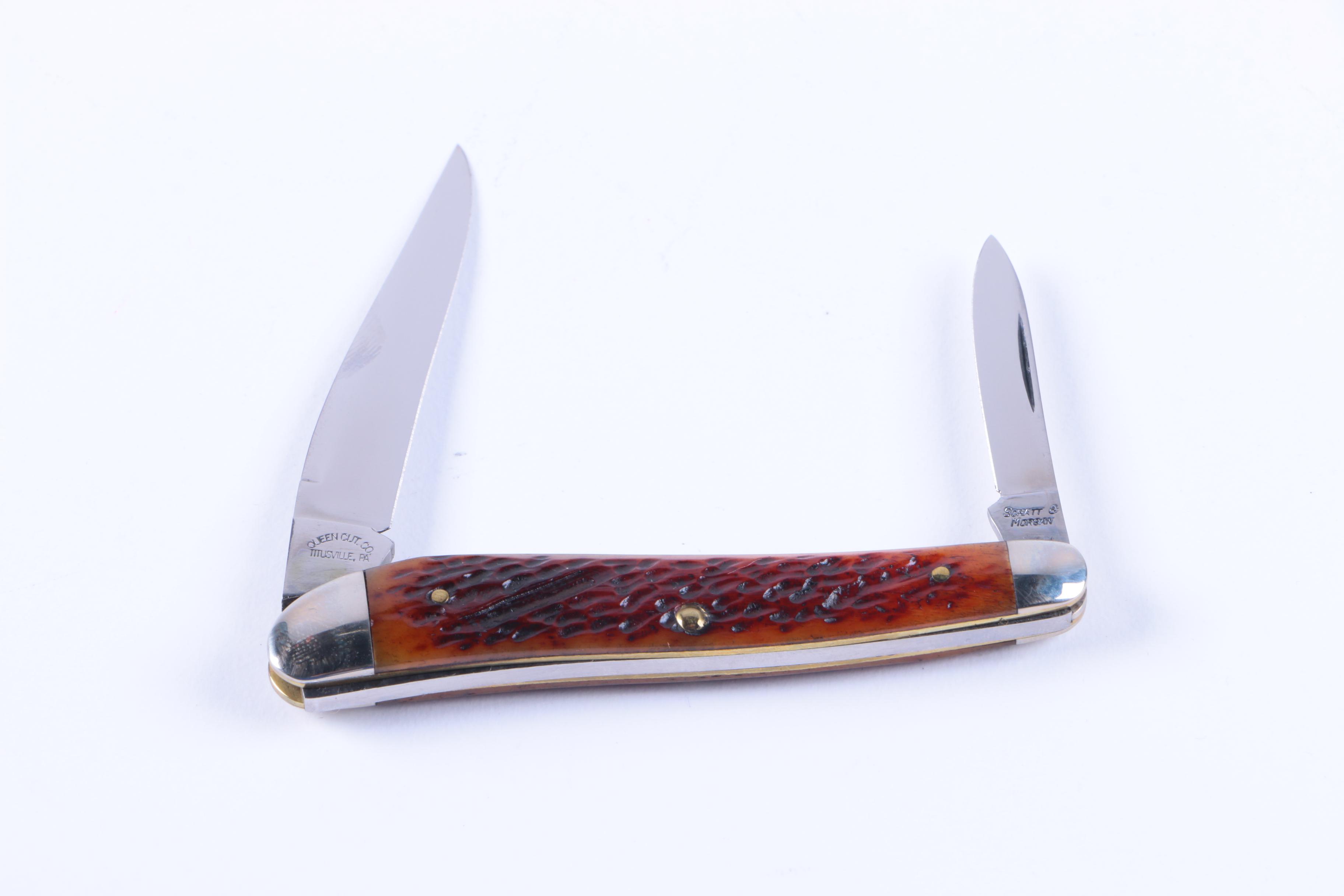 Five Schatt & Morgan Pocket Knives in Case