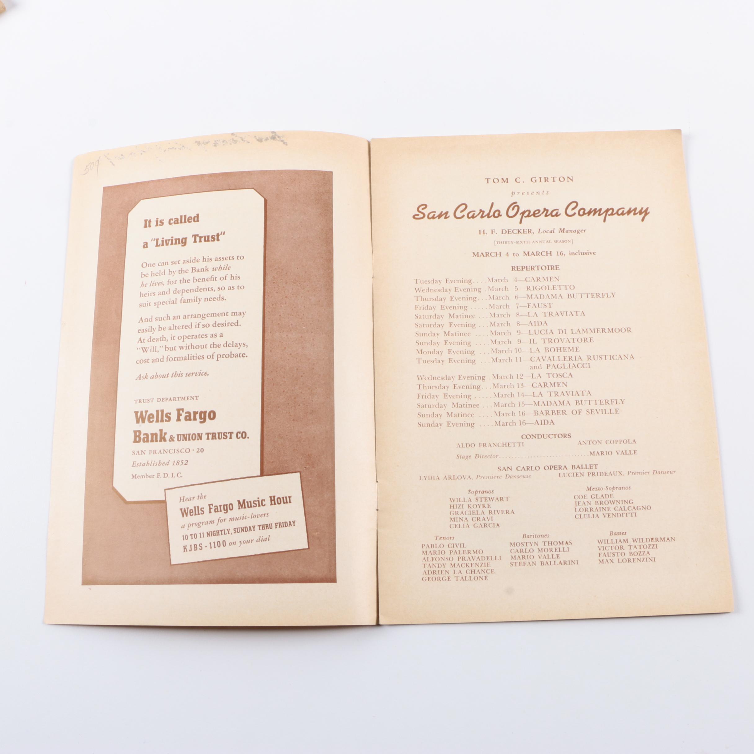 Vintage Opera Libretti and Programs