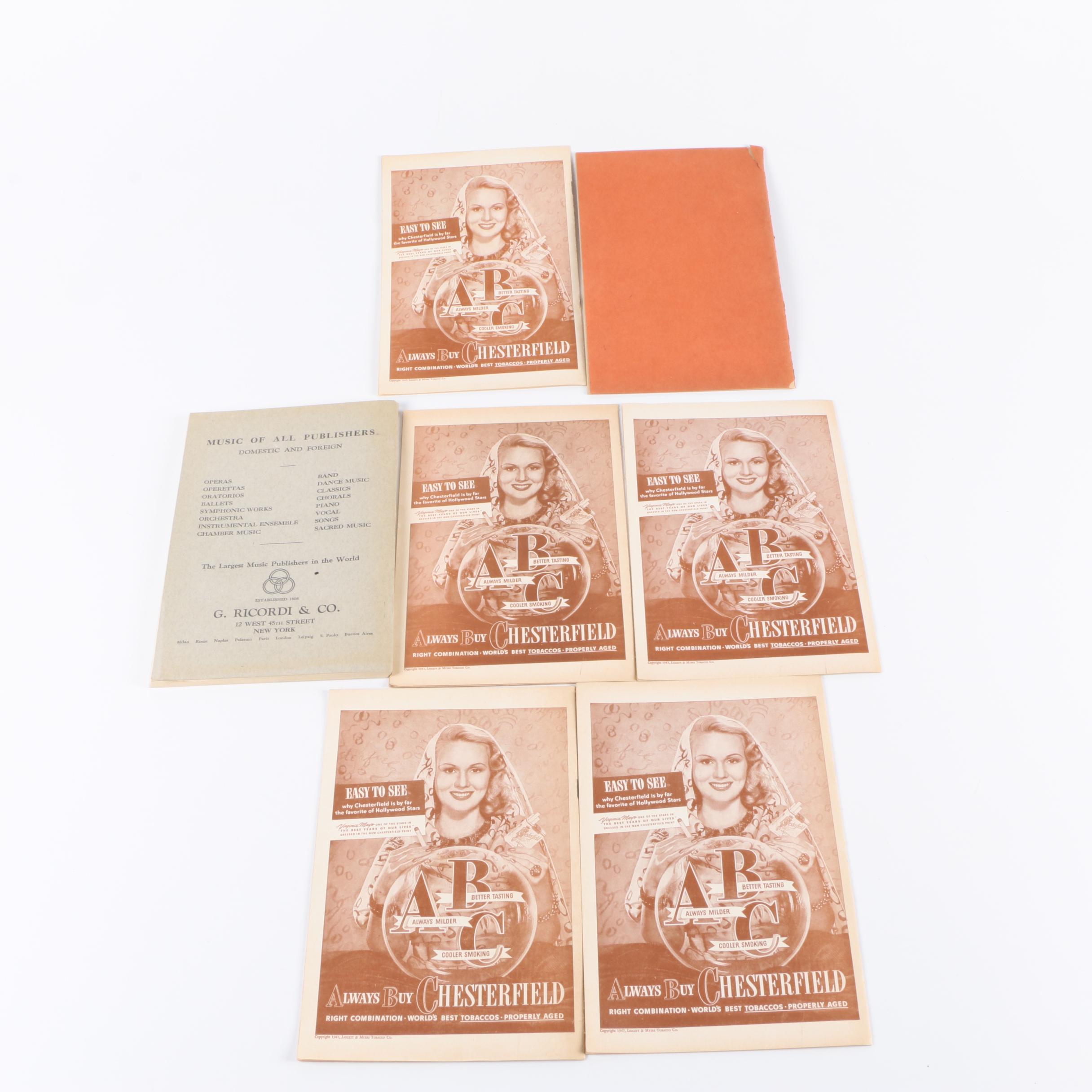 Vintage Opera Libretti and Programs