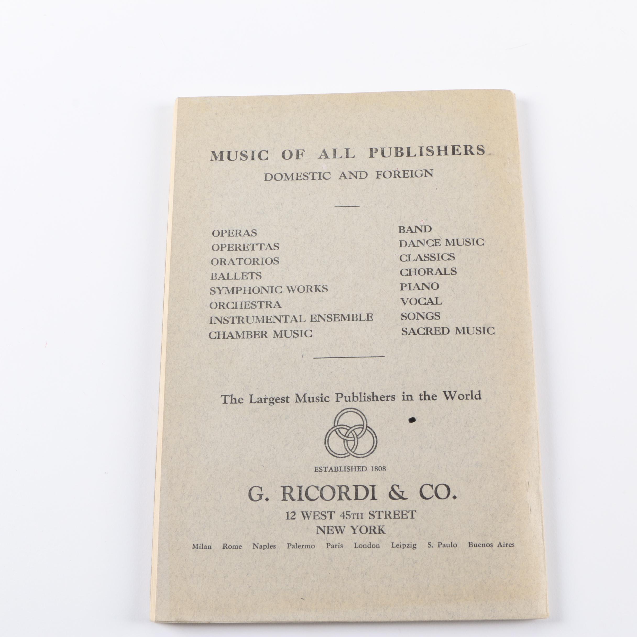 Vintage Opera Libretti and Programs