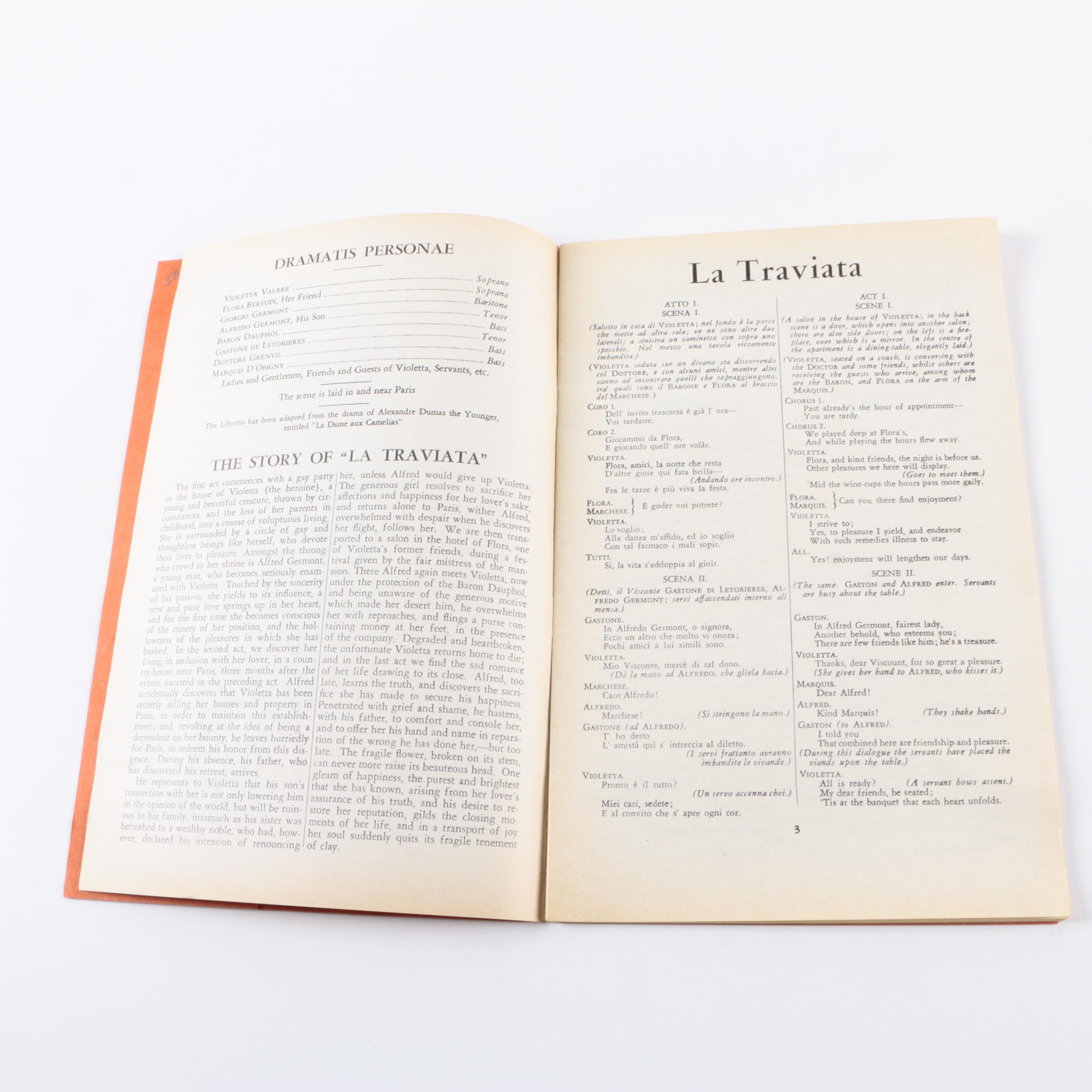 Vintage Opera Libretti and Programs