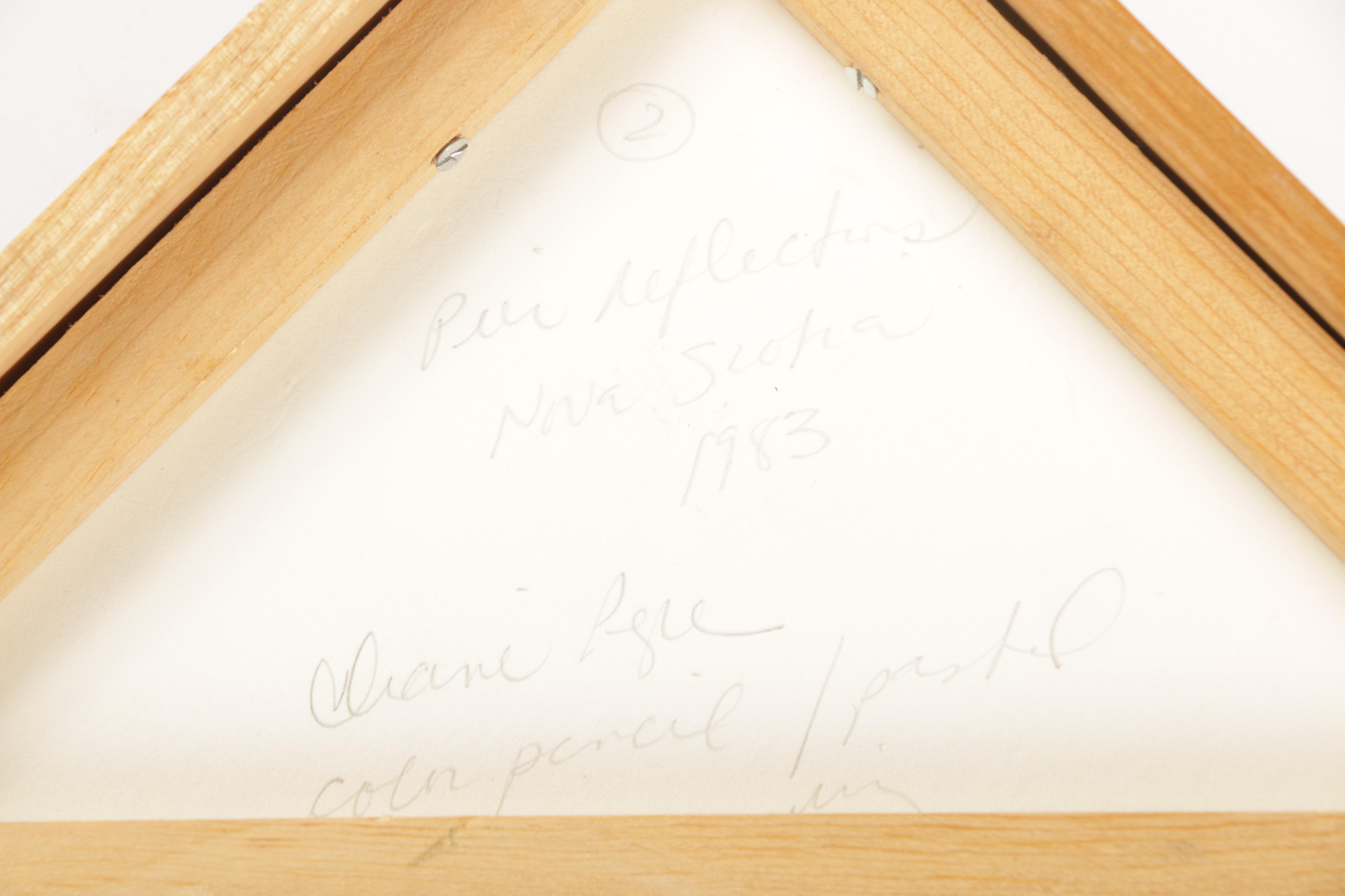 Diane Pepe Mixed Media with Cut Paper "Pier Reflections Nova Scotia"