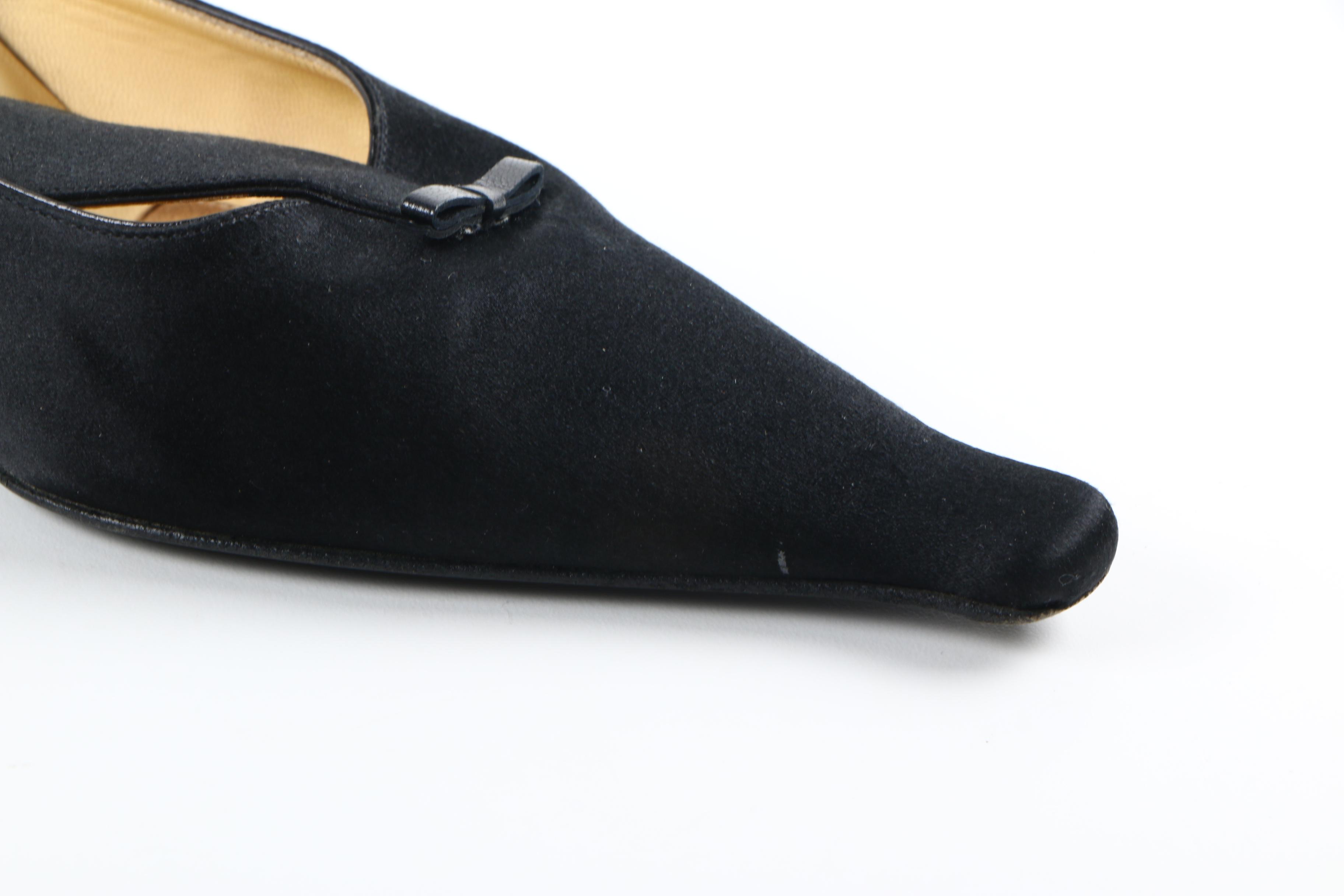 Prada Black Satin Mules