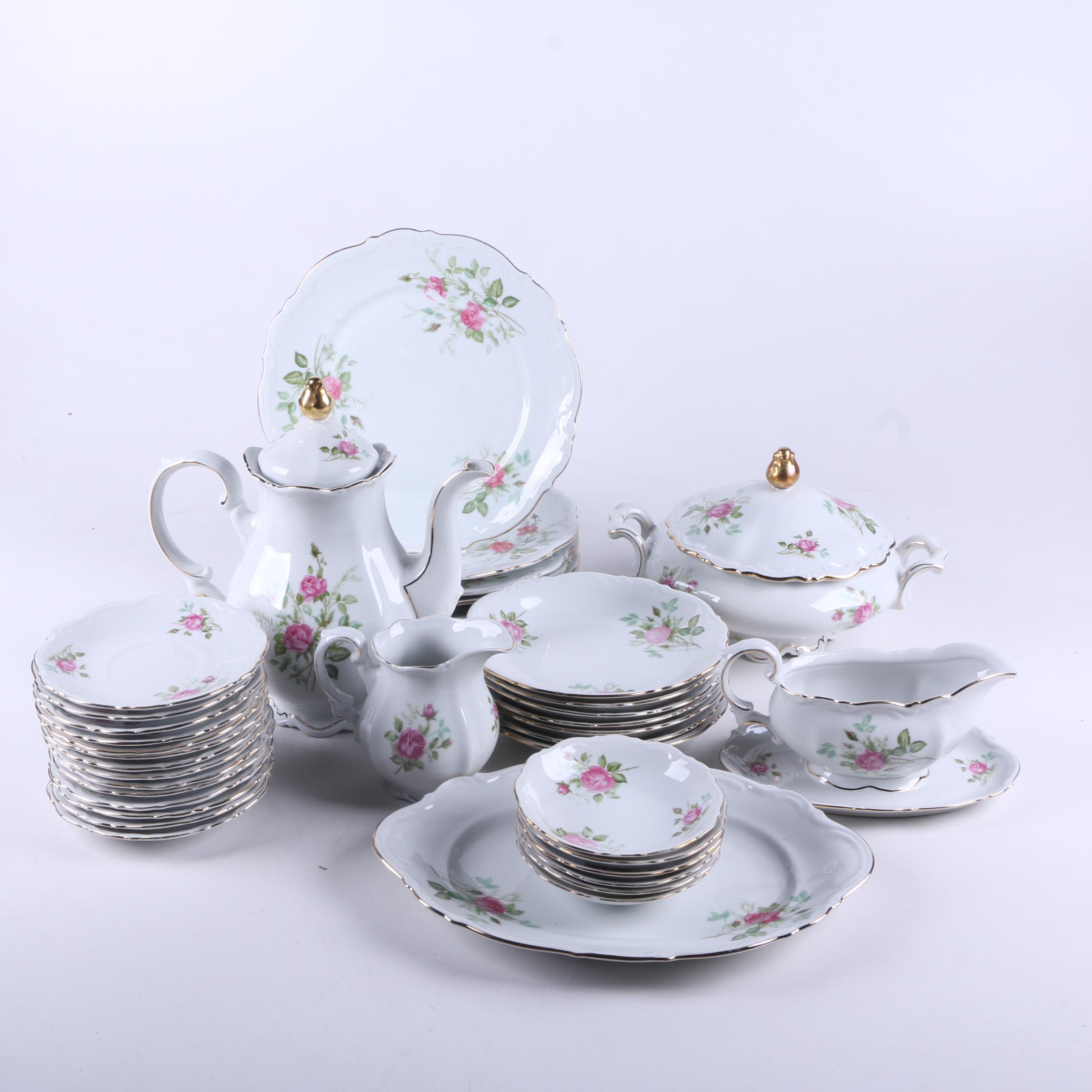 Vintage Mitterteich Bavaria "Old Dresden Rose" Tableware