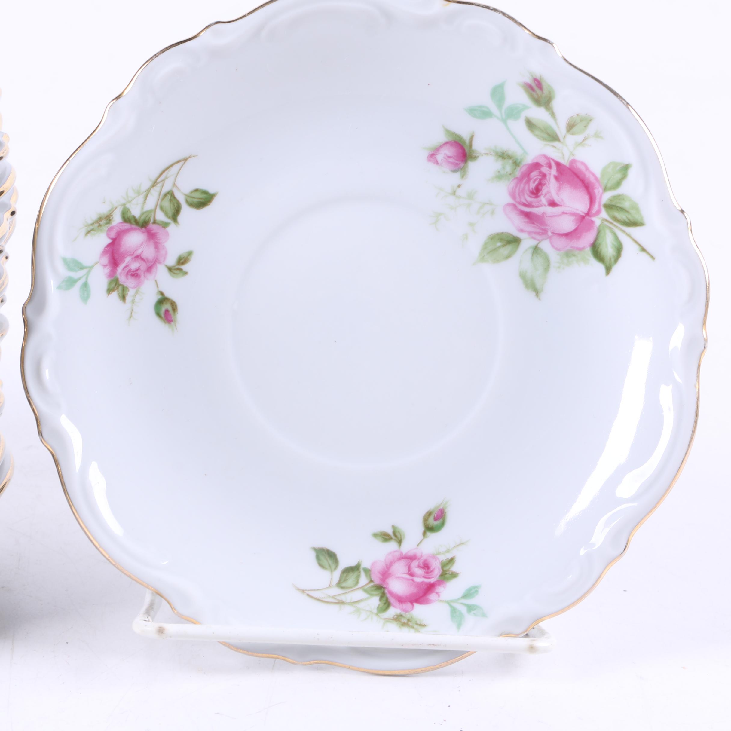 Vintage Mitterteich Bavaria "Old Dresden Rose" Tableware