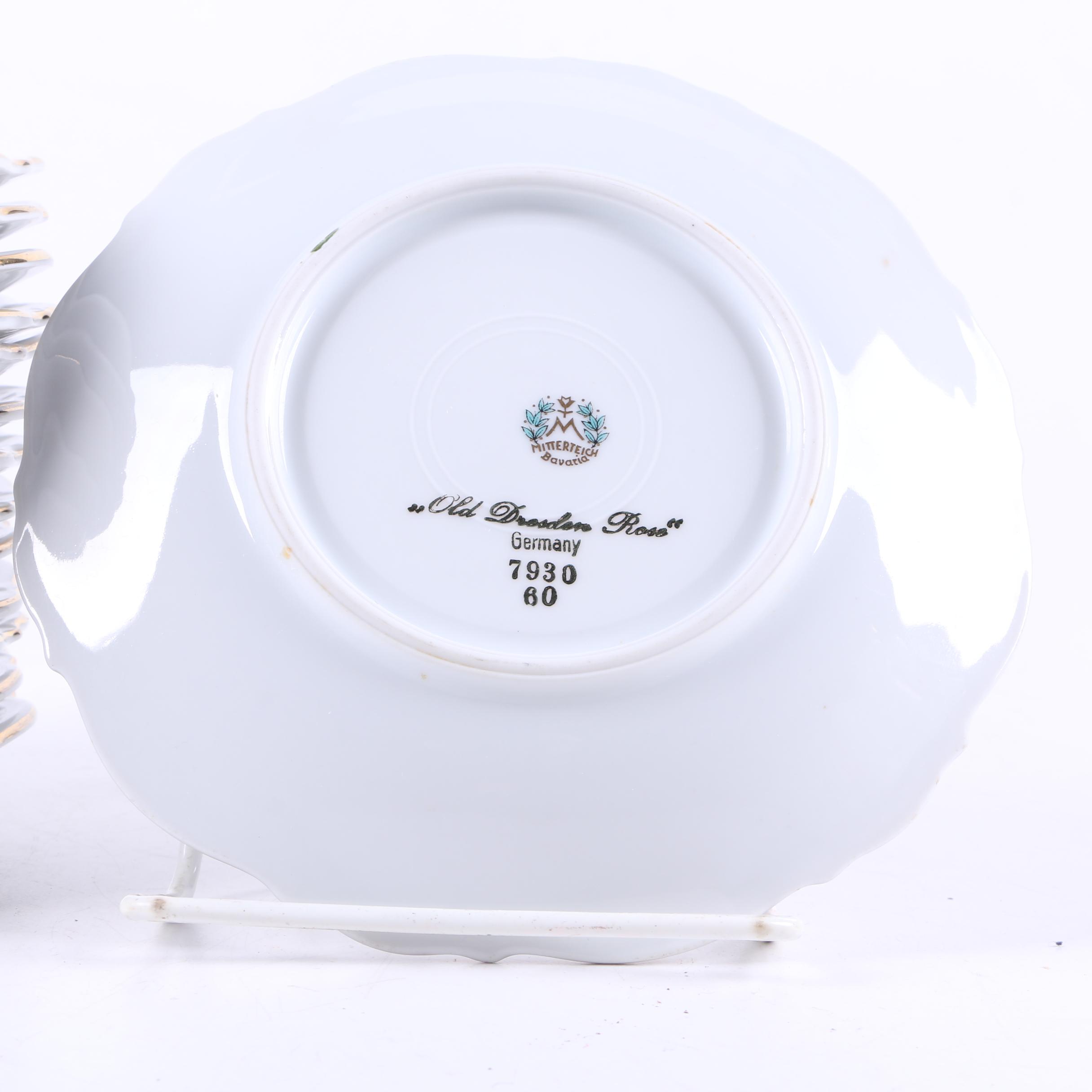 Vintage Mitterteich Bavaria "Old Dresden Rose" Tableware