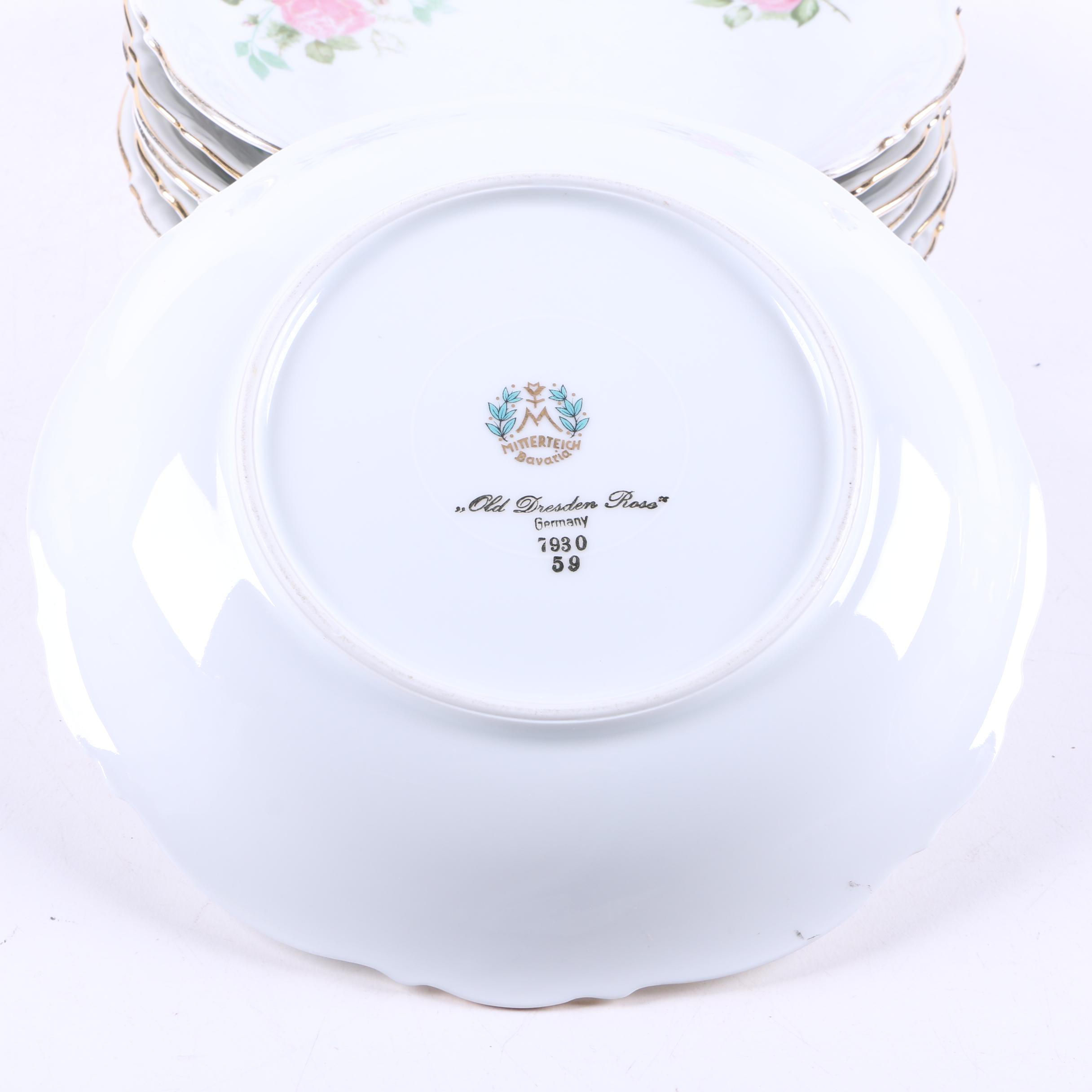 Vintage Mitterteich Bavaria "Old Dresden Rose" Tableware