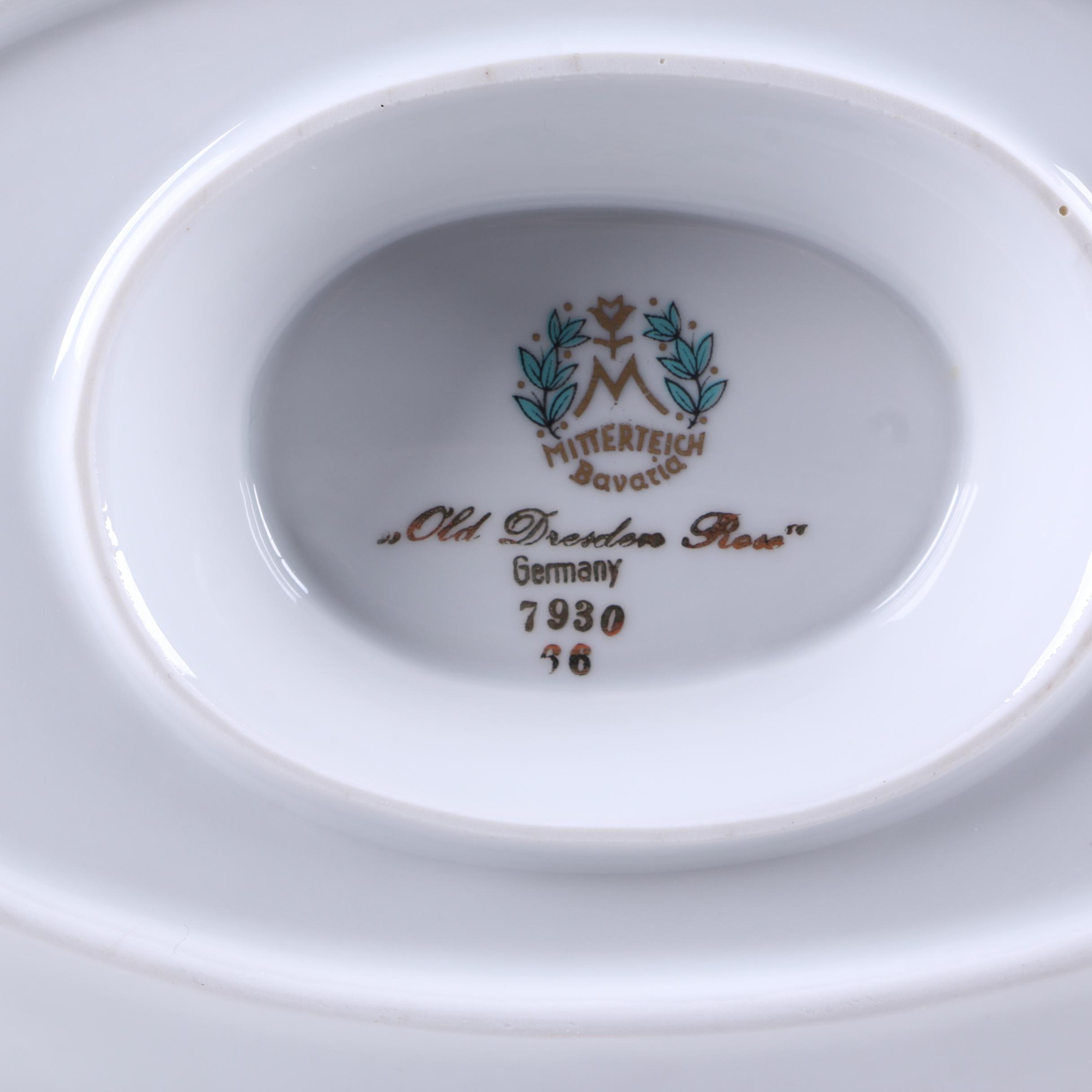 Vintage Mitterteich Bavaria "Old Dresden Rose" Tableware