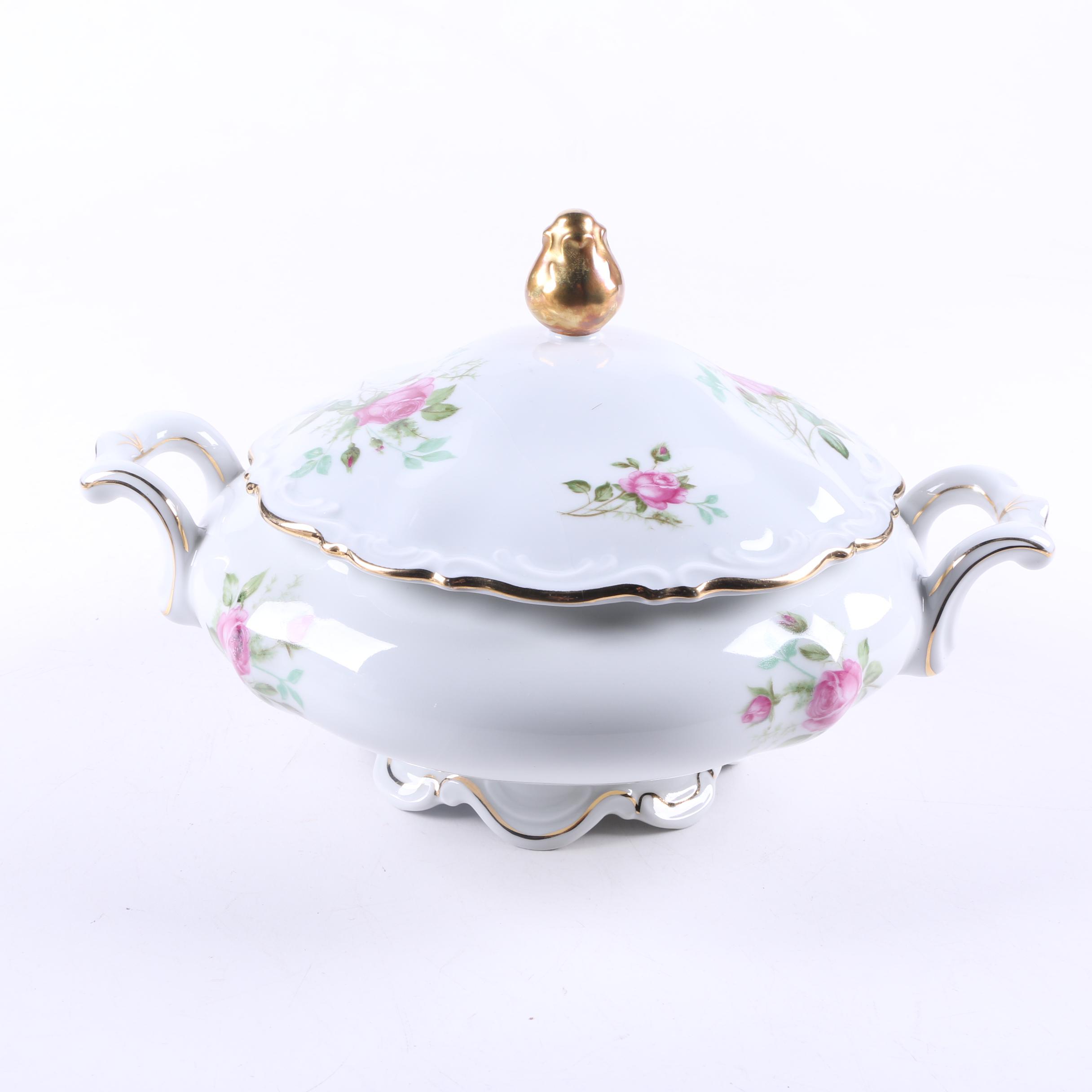 Vintage Mitterteich Bavaria "Old Dresden Rose" Tableware