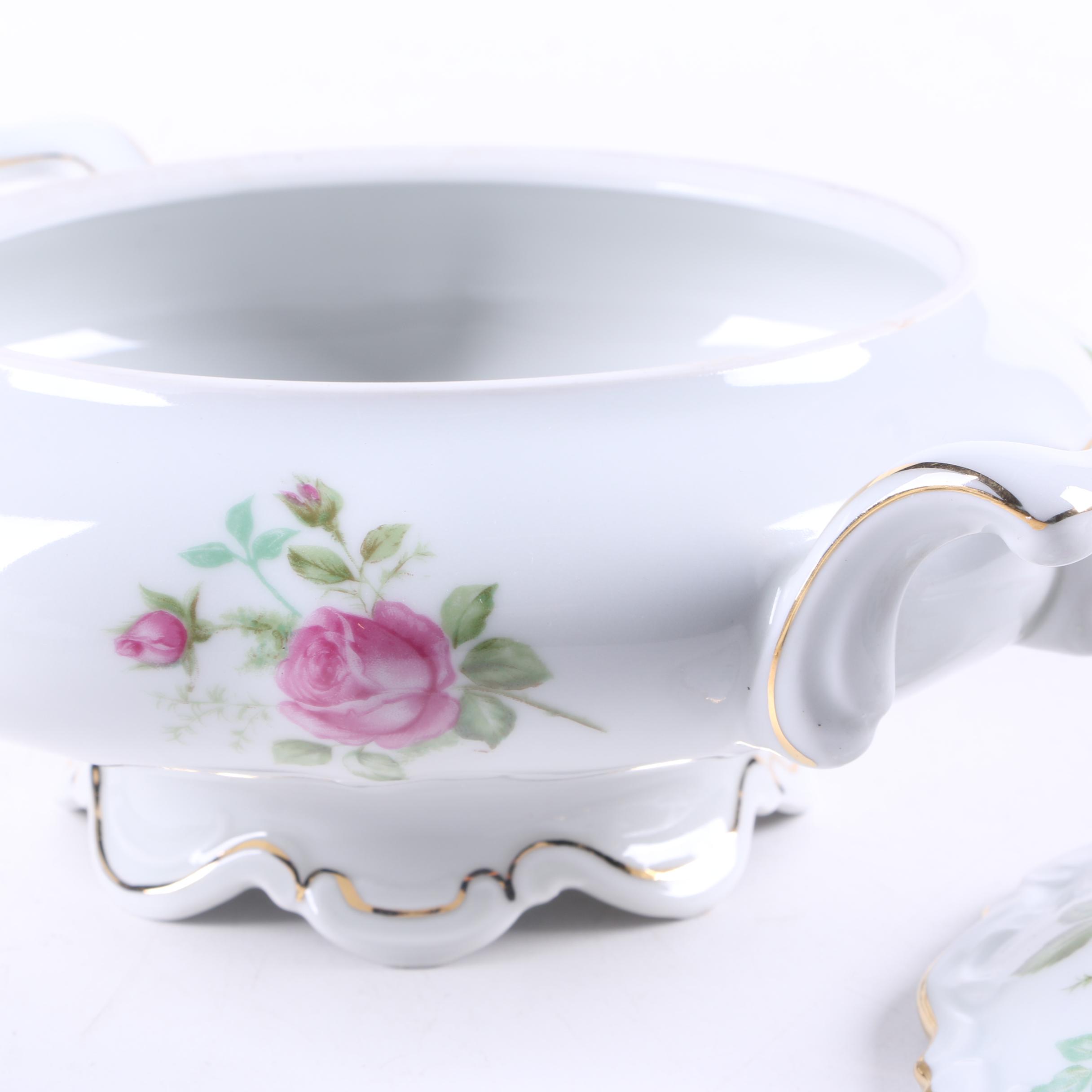 Vintage Mitterteich Bavaria "Old Dresden Rose" Tableware