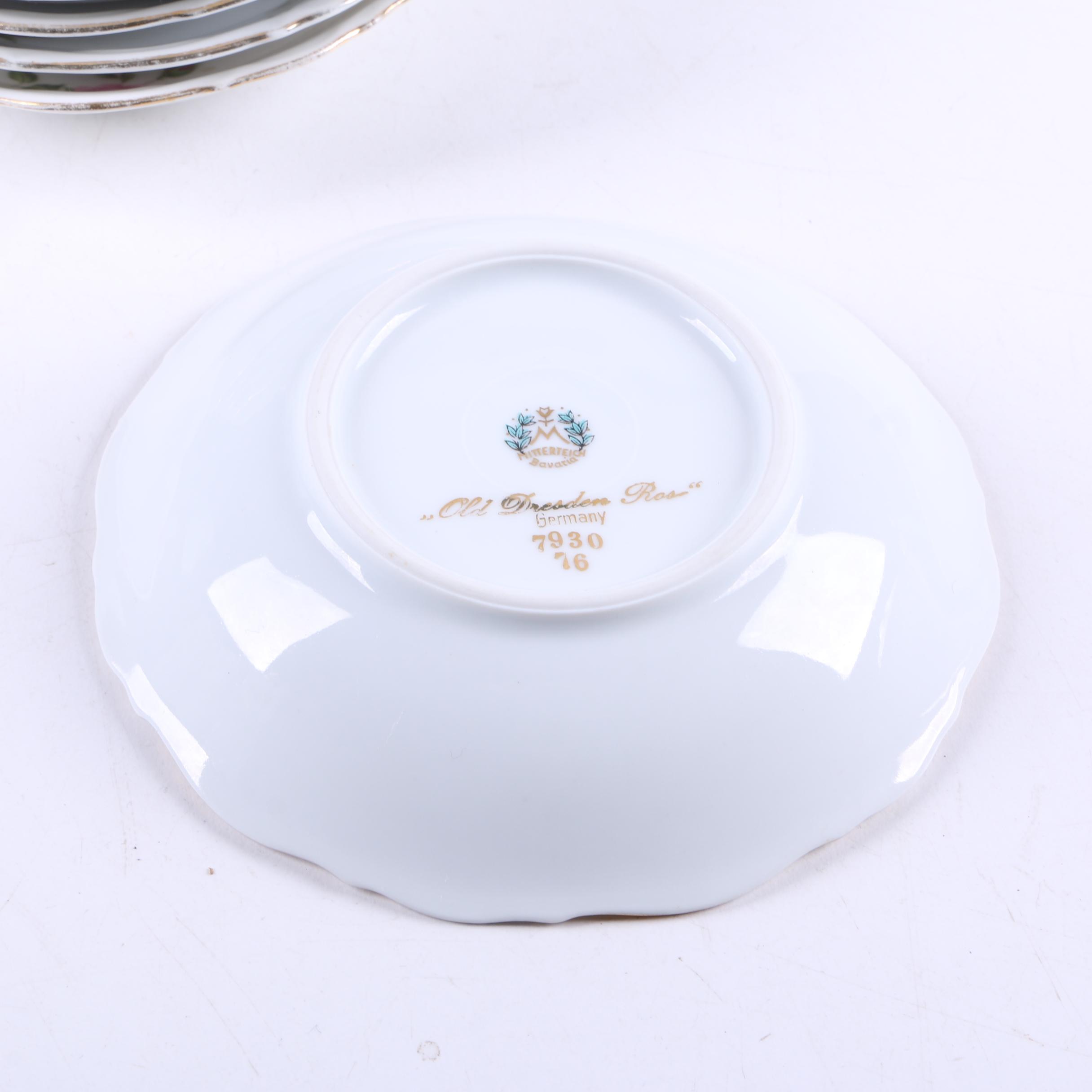 Vintage Mitterteich Bavaria "Old Dresden Rose" Tableware