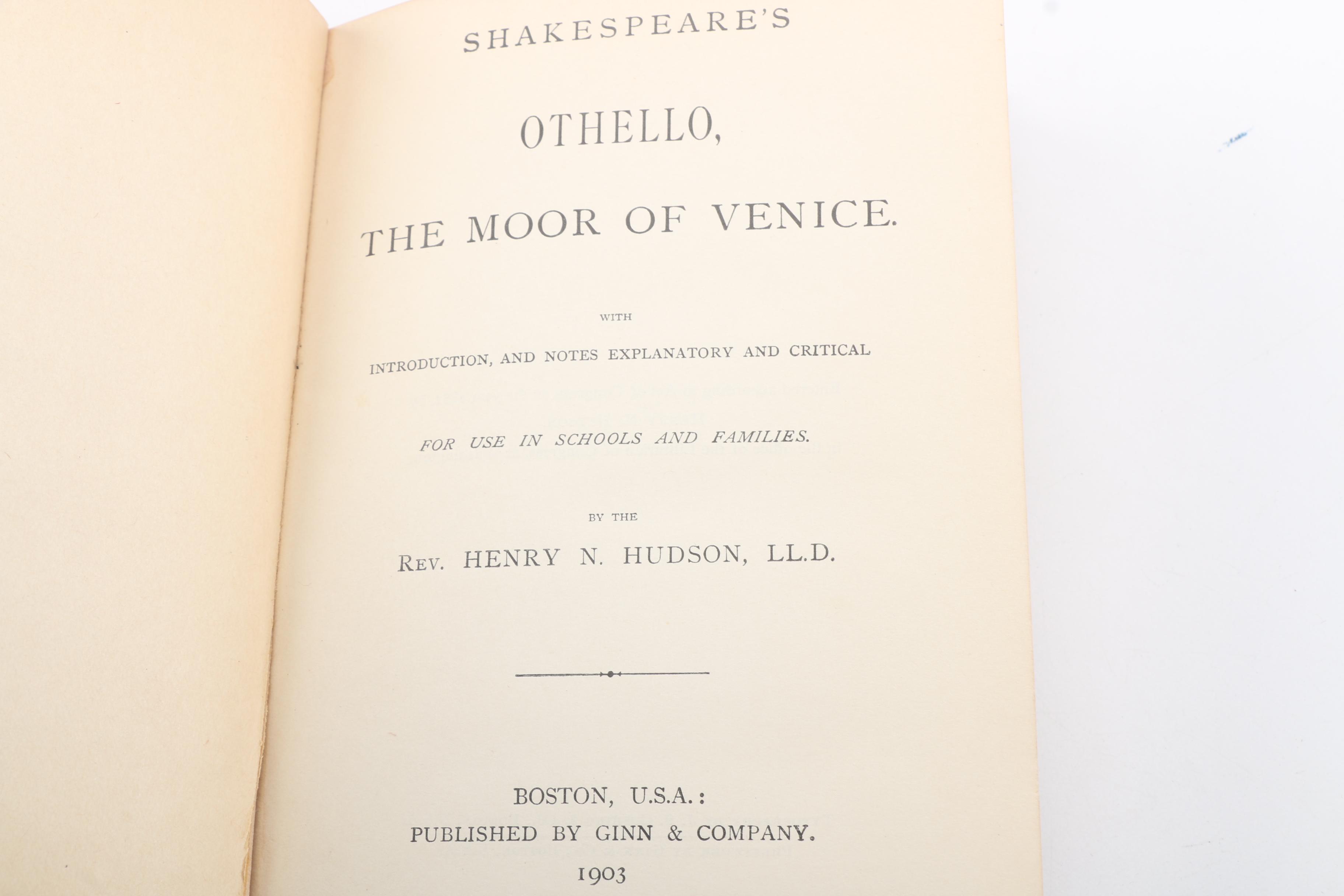 Assortment of Vintage Hardcover Books Including "Othello"