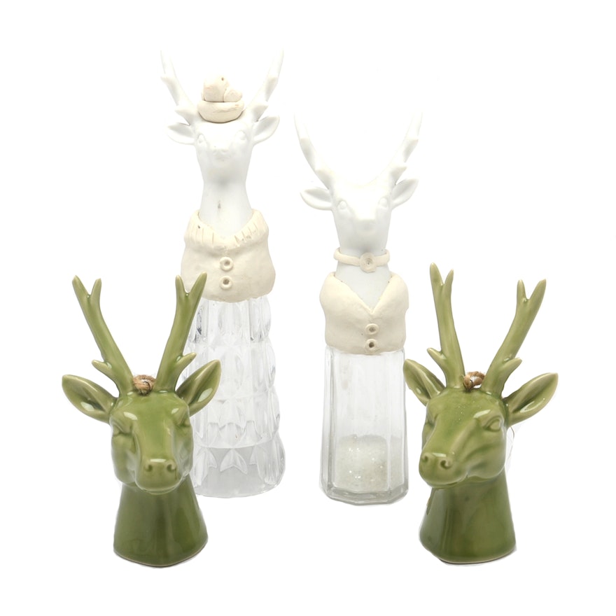 Collection of Deer Figurines and Ornaments