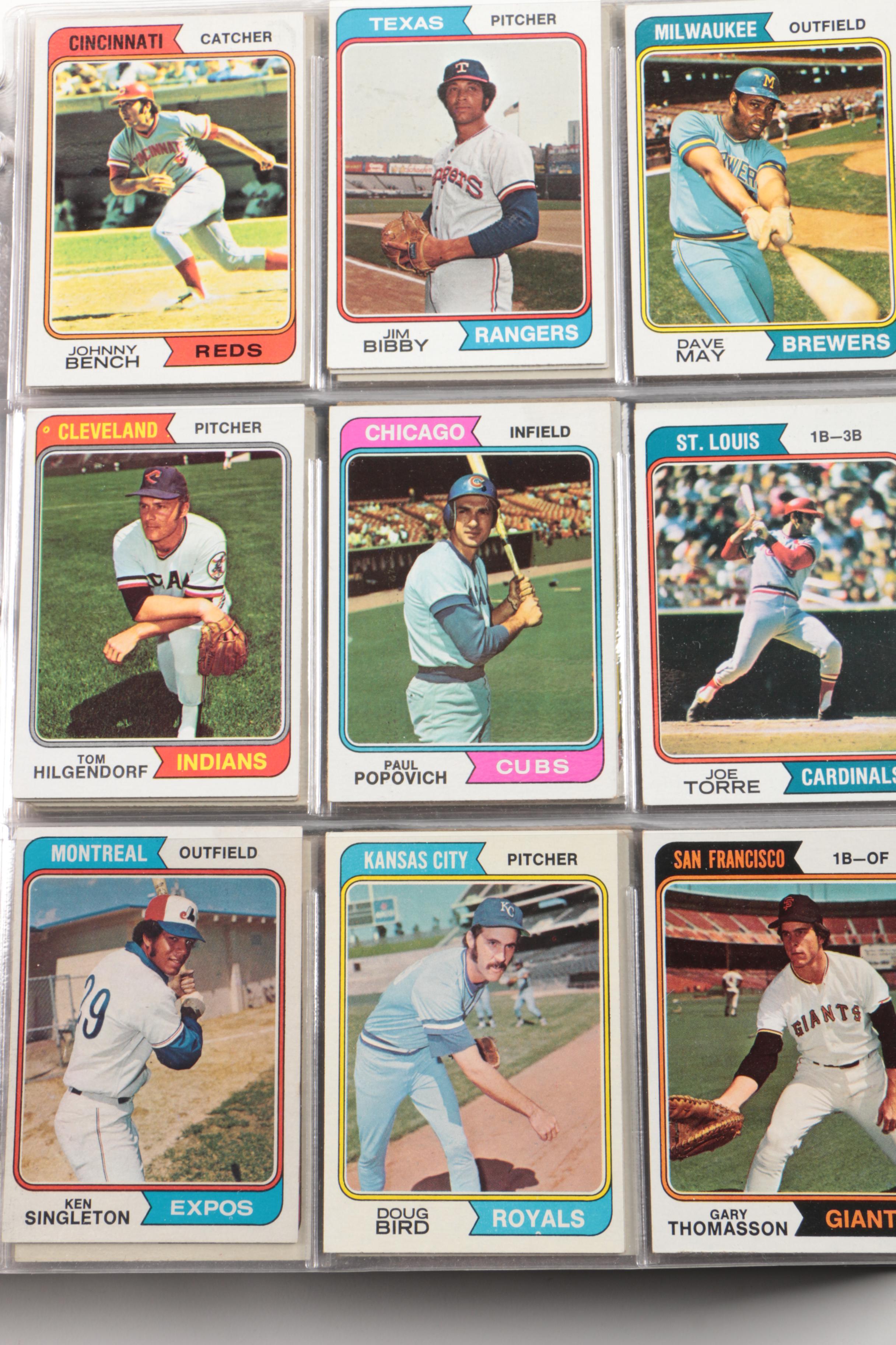 Collection of 1974 Topps Baseball Cards
