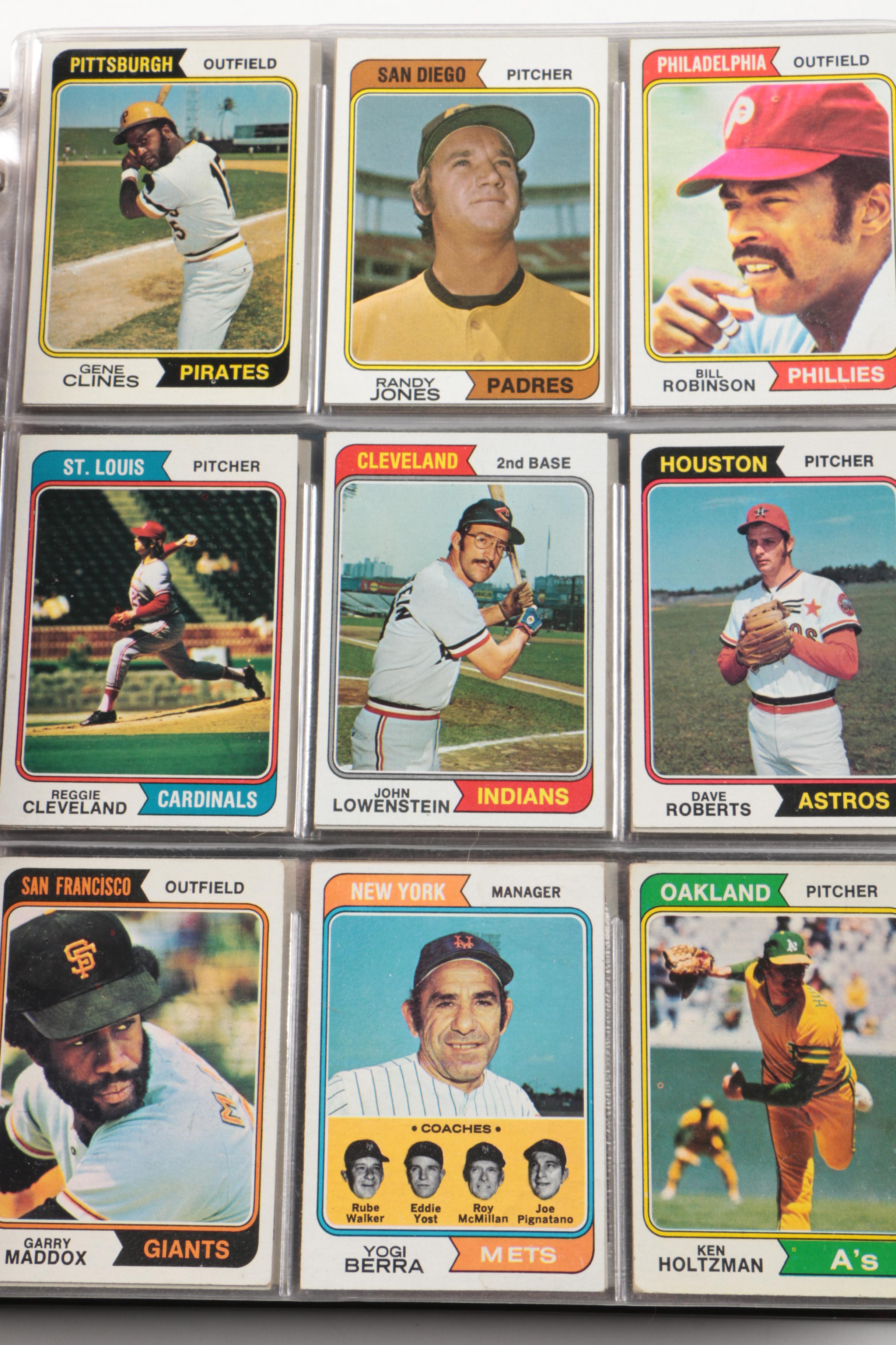 Collection of 1974 Topps Baseball Cards
