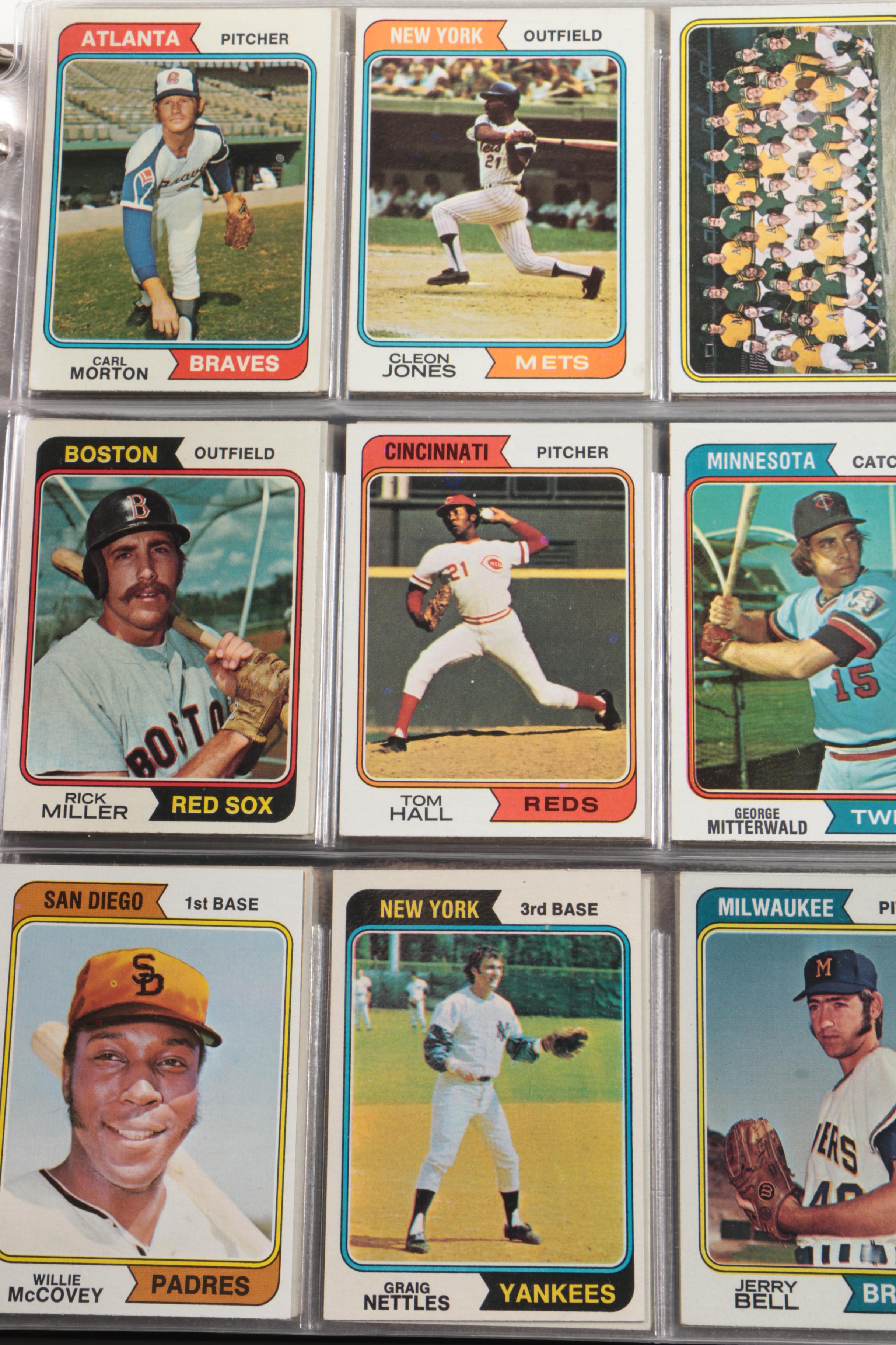 Collection of 1974 Topps Baseball Cards