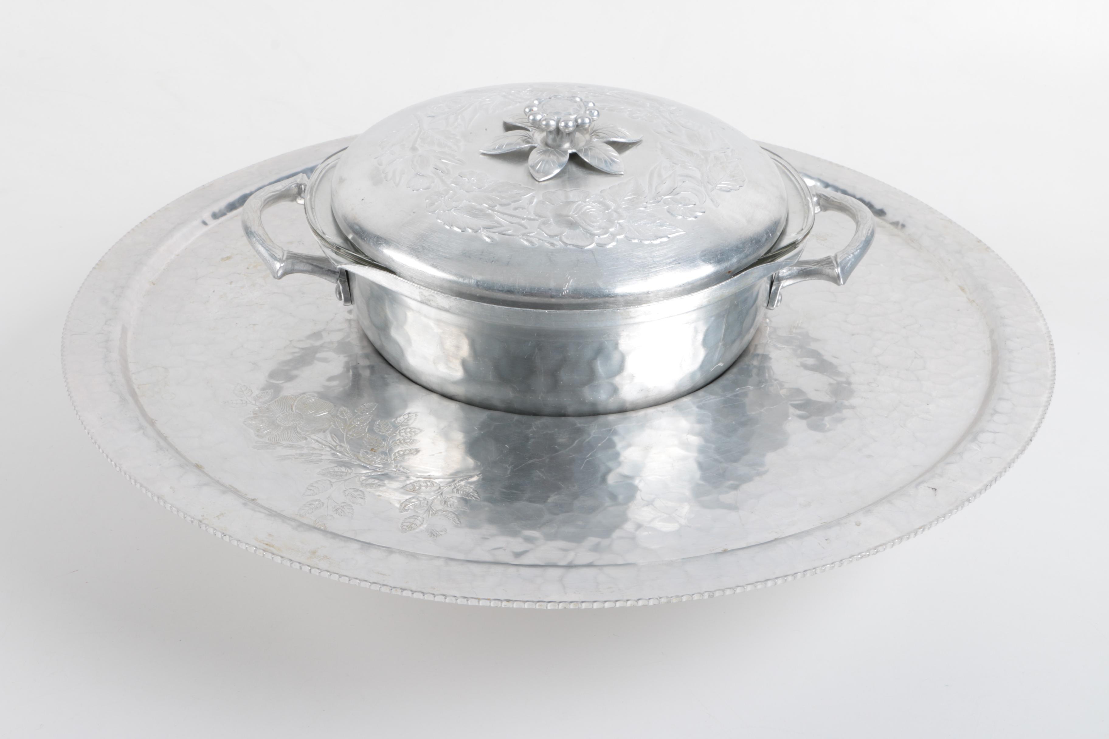 Pewter and Aluminum Serveware Assortment