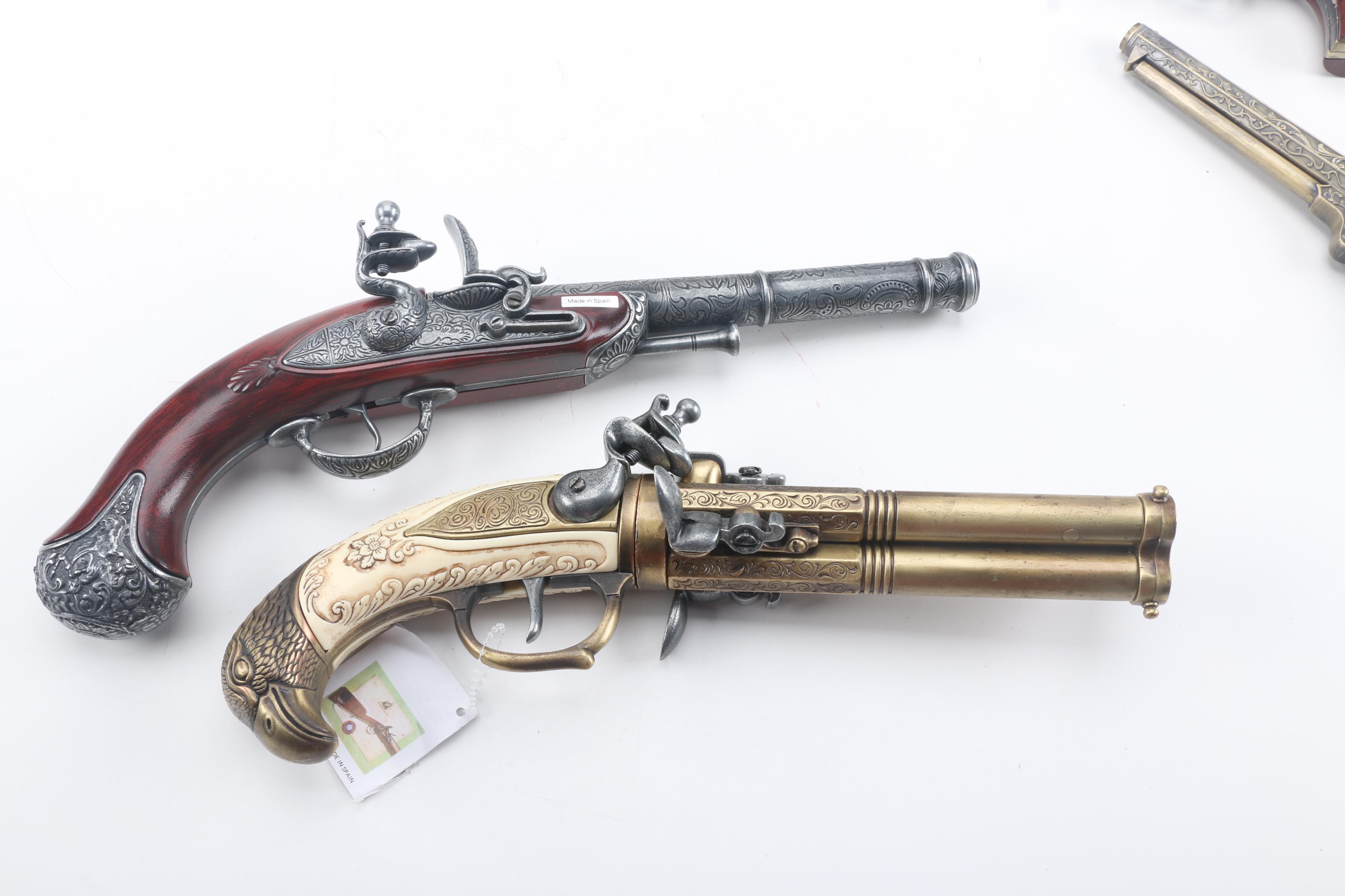 Collection of Replica Pistols featuring Baby Philadelphia Derringer
