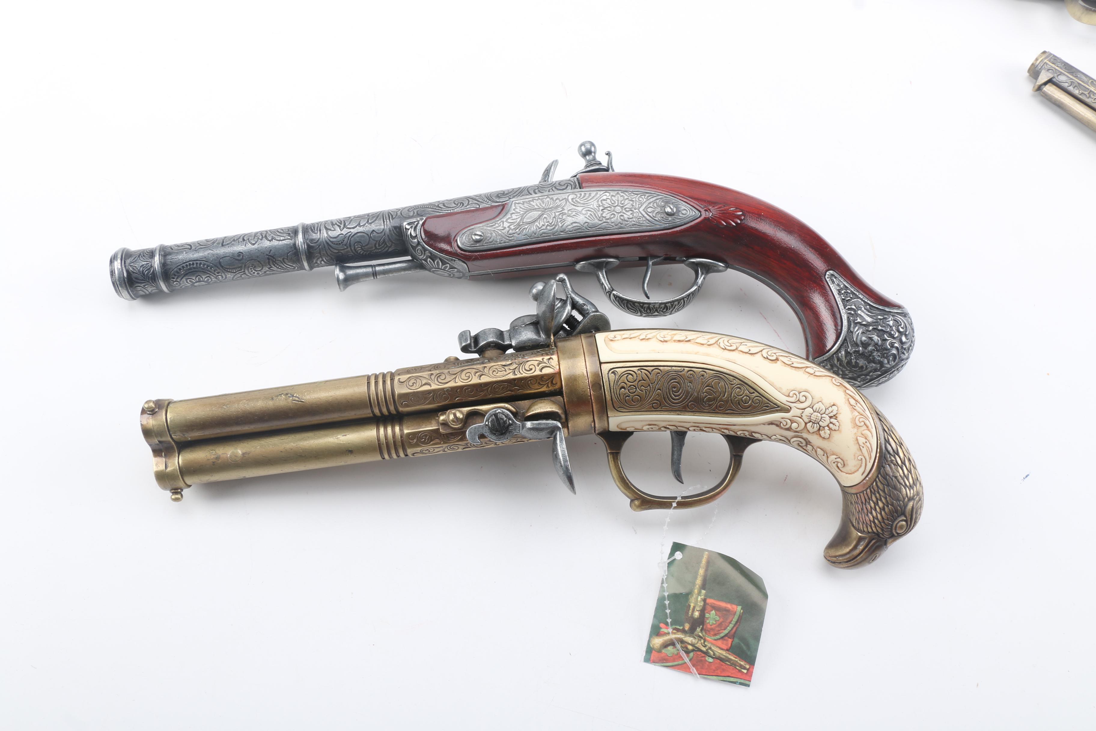 Collection of Replica Pistols featuring Baby Philadelphia Derringer
