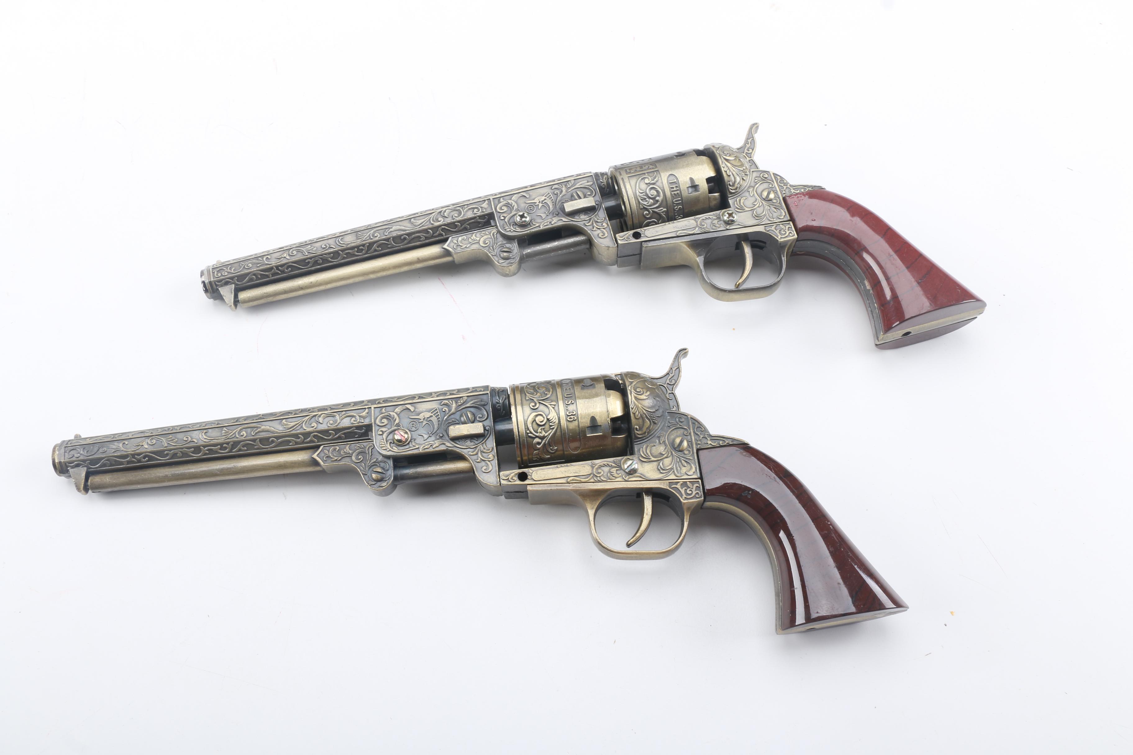 Collection of Replica Pistols featuring Baby Philadelphia Derringer