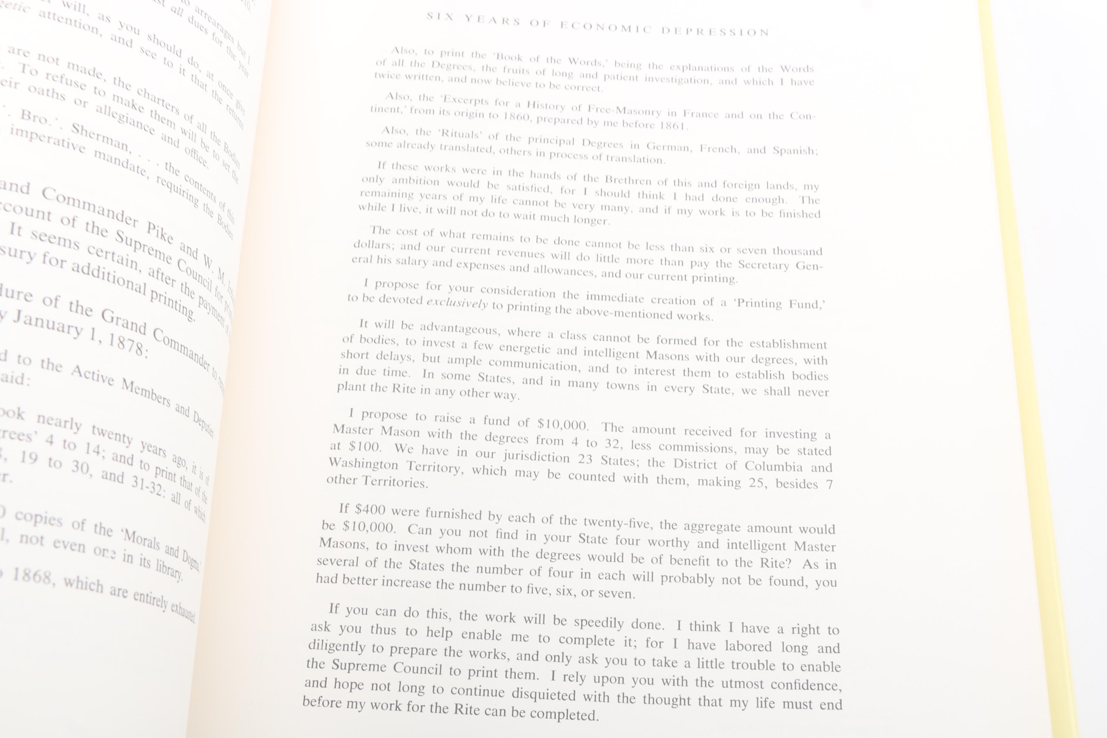 A copy of History of the Supreme Council