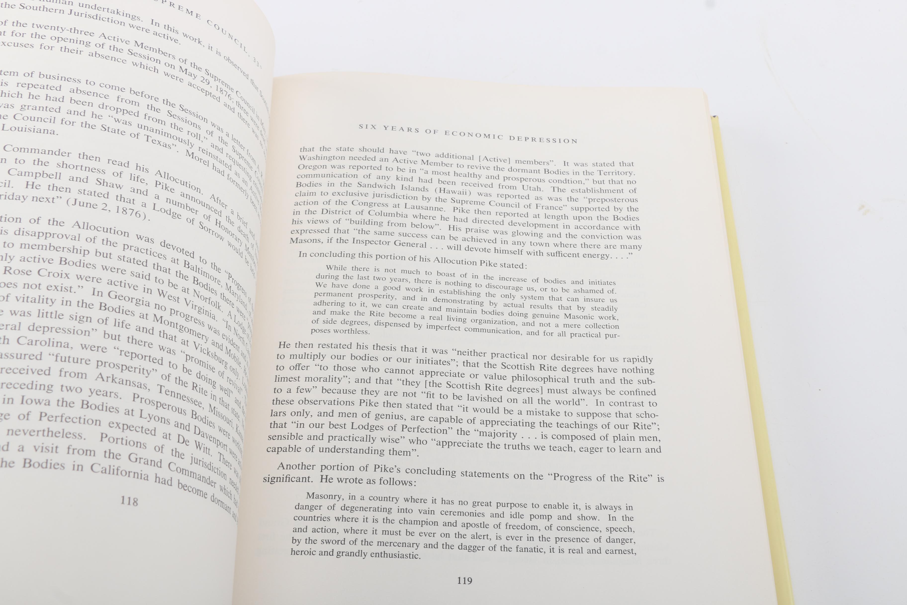 A copy of History of the Supreme Council